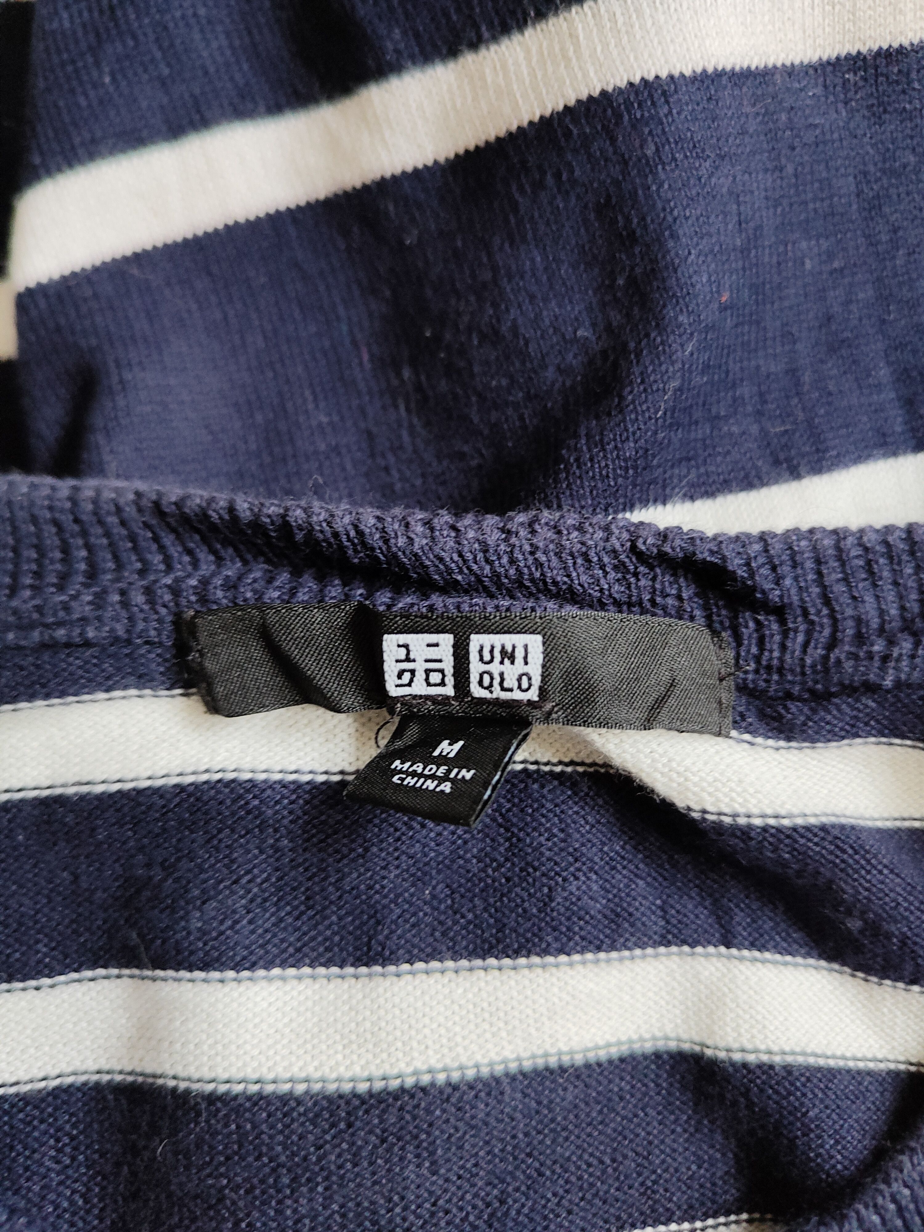 Japanese Brand × Uniqlo Uniqlo Navy Blue/White Stripe Cardigan #S888 Size M / US 6-8 / IT 42-44 - 11 Thumbnail