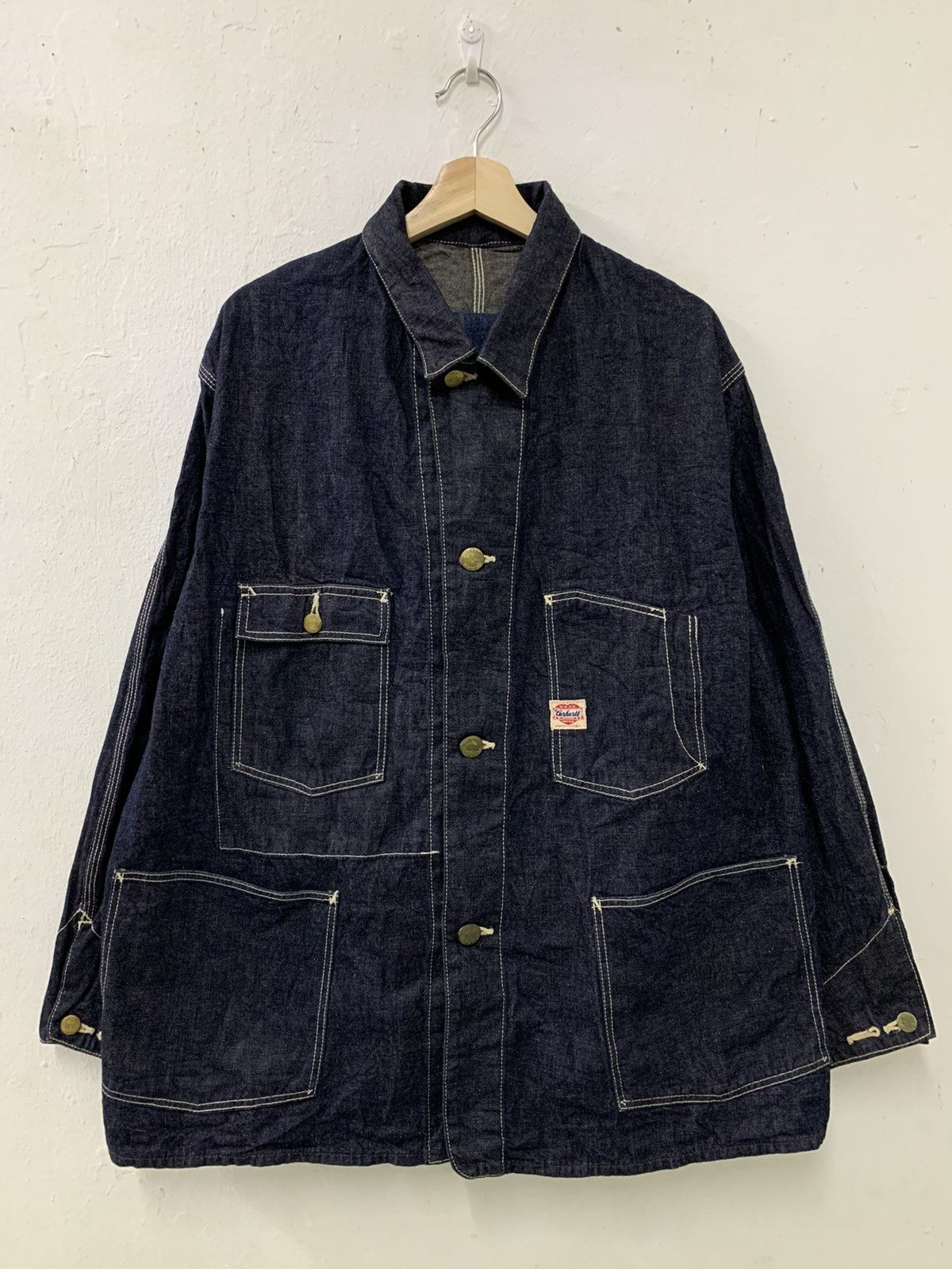 image of Vintage Reproduction 50S Carhartt Chore Denim in Denim Blue, Men's (Size Large)