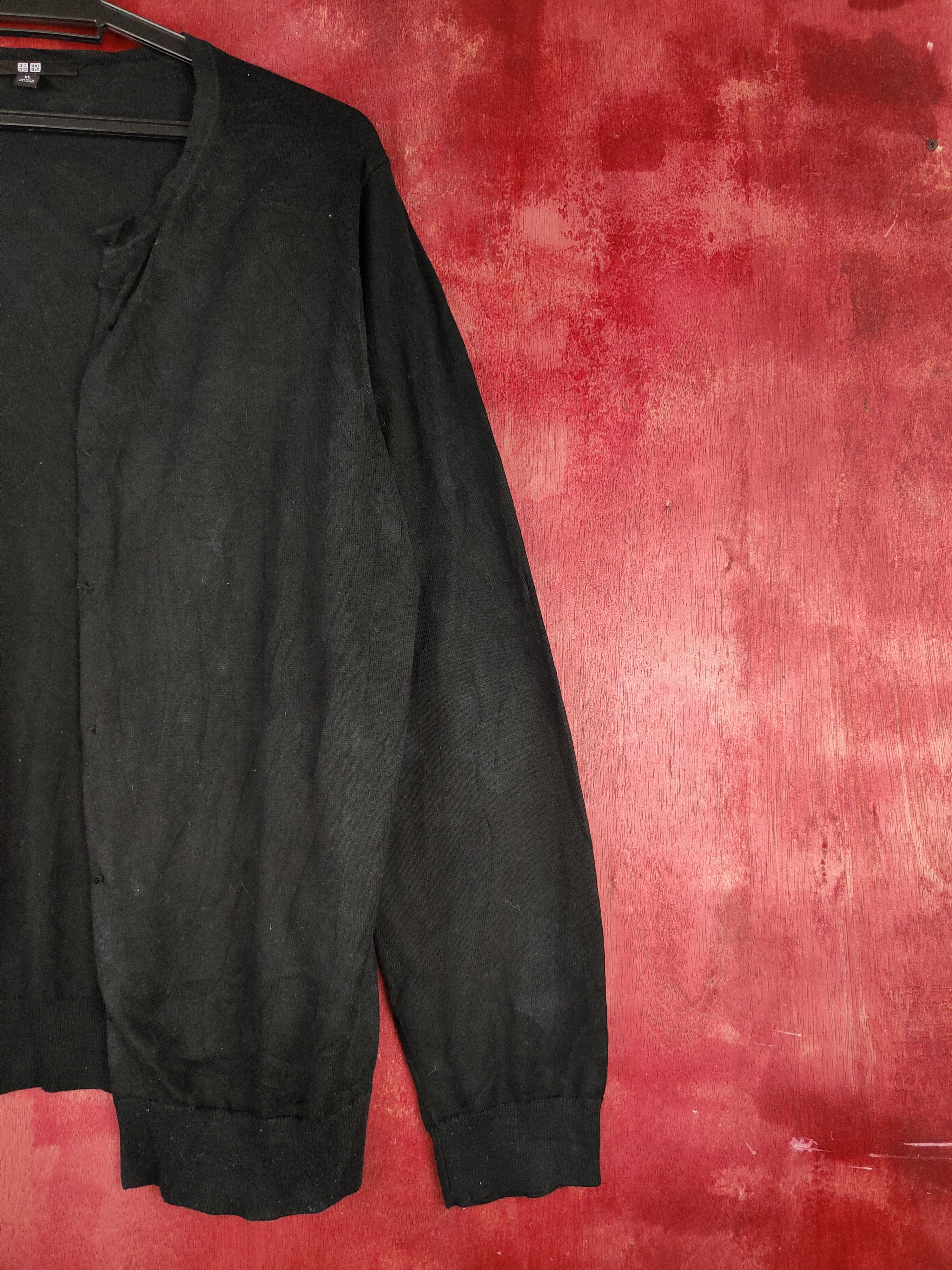 Japanese Brand Uniqlo japan vintage knitwear Black Cardigan #S887 Size L / US 10 / IT 46 - 6 Thumbnail