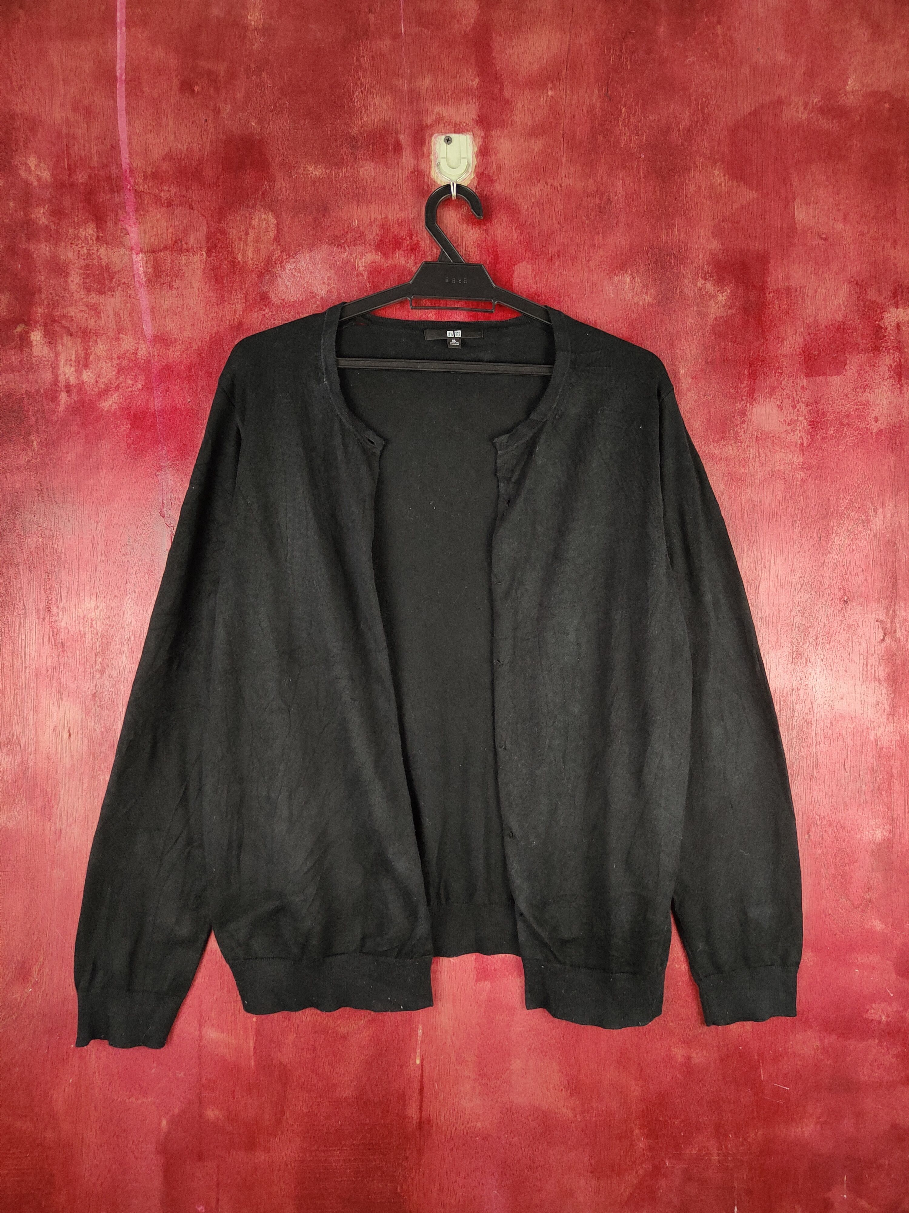 Japanese Brand Uniqlo japan vintage knitwear Black Cardigan #S887 Size L / US 10 / IT 46 - 1 Thumbnail