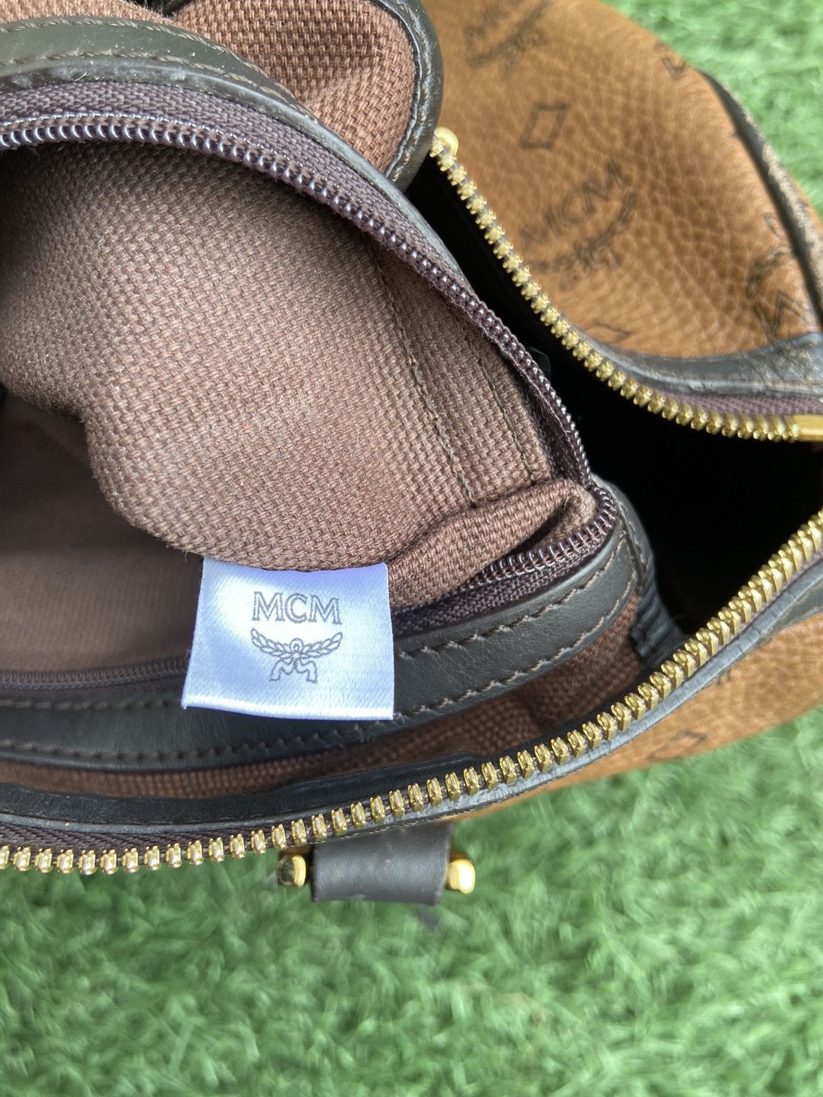 MCM MCM Bag Monogram Brown Boston Handbag Size ONE SIZE - 4 Thumbnail