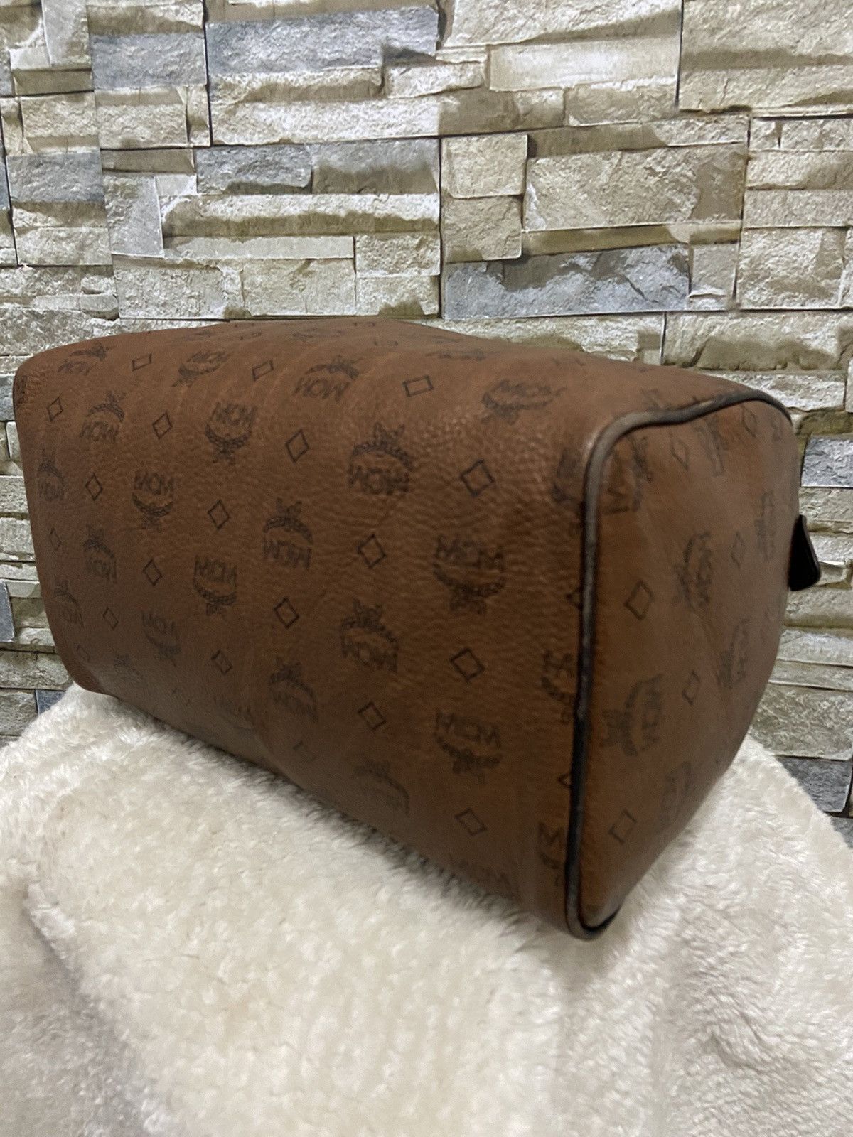MCM MCM Bag Monogram Brown Boston Handbag Size ONE SIZE - 13 Thumbnail