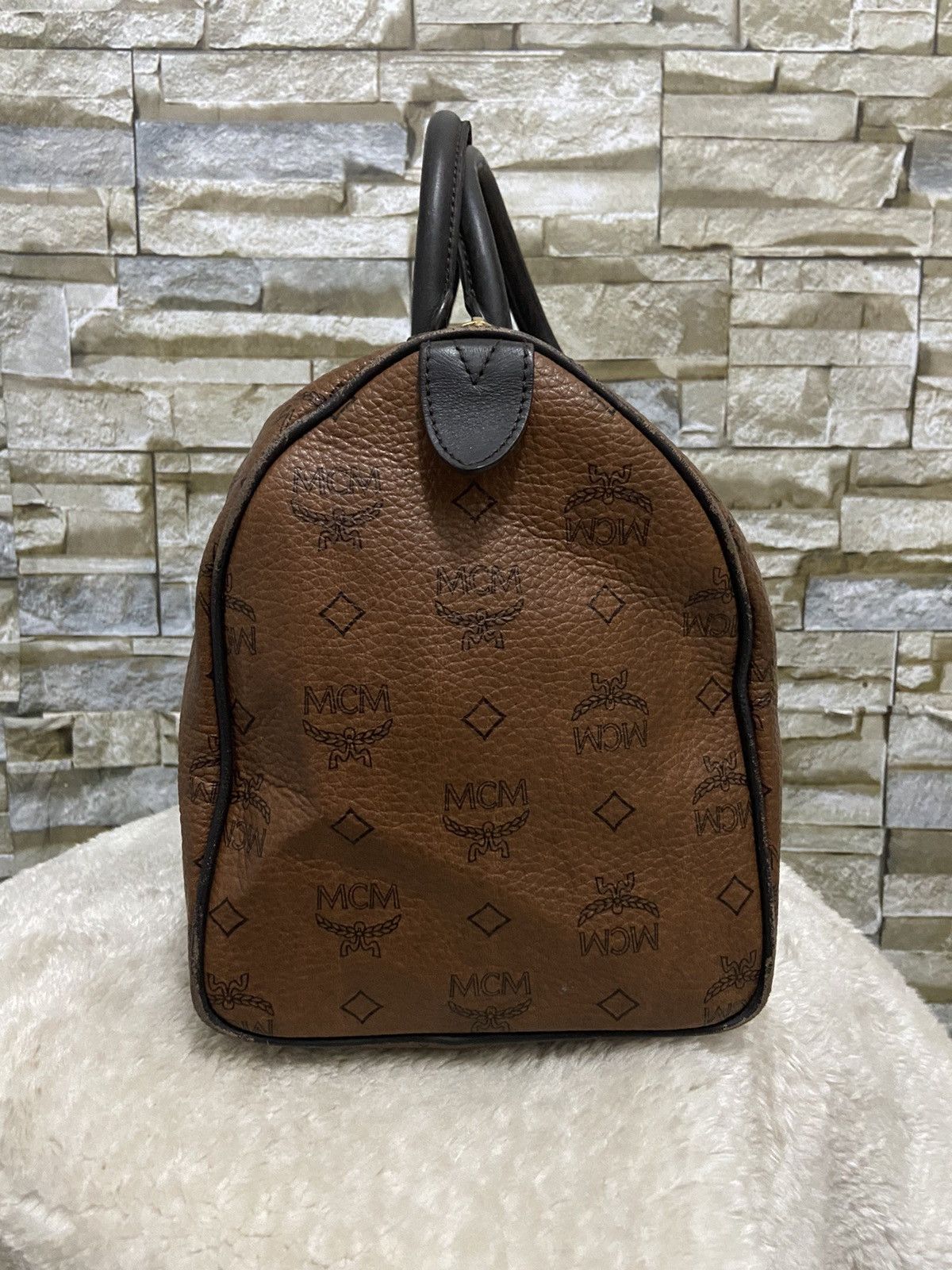 MCM MCM Bag Monogram Brown Boston Handbag Size ONE SIZE - 11 Thumbnail
