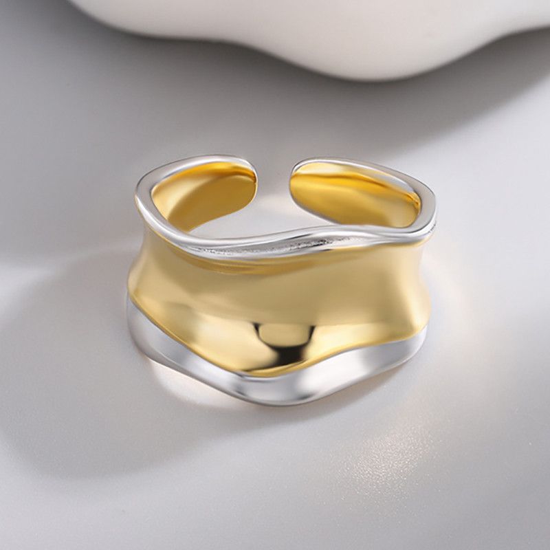 Jewelry Creative Wave Curve Ring Size ONE SIZE - 4 Thumbnail