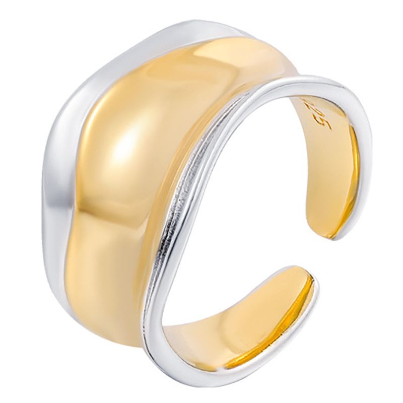 Jewelry Creative Wave Curve Ring Size ONE SIZE - 2 Thumbnail