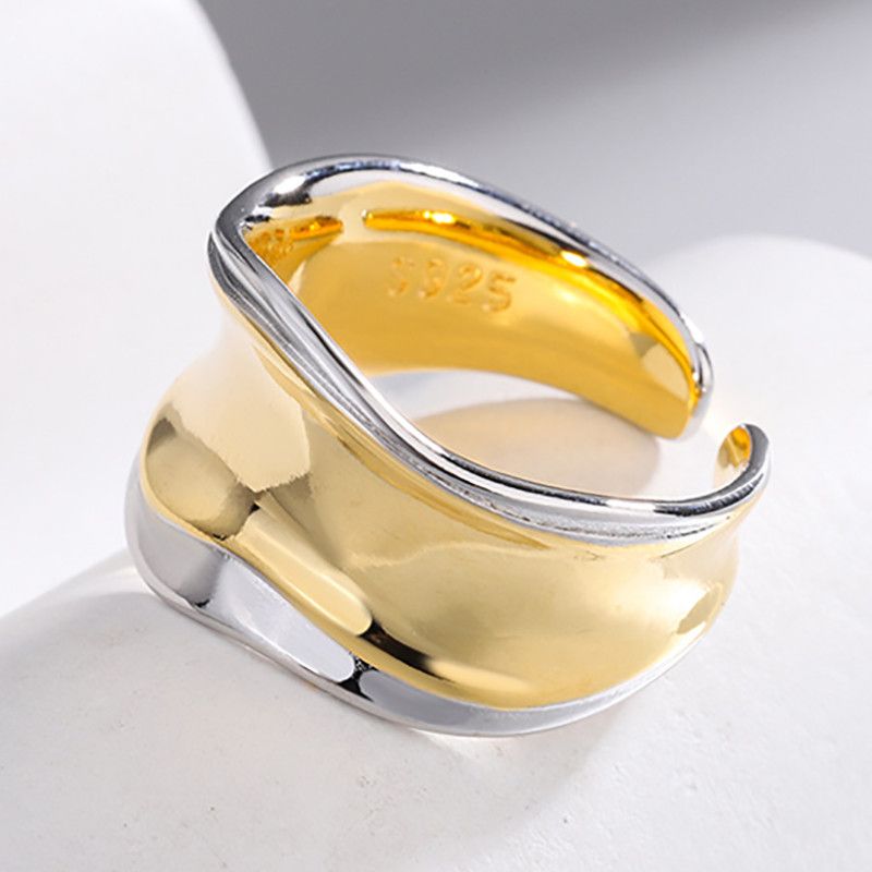 Jewelry Creative Wave Curve Ring Size ONE SIZE - 1 Thumbnail