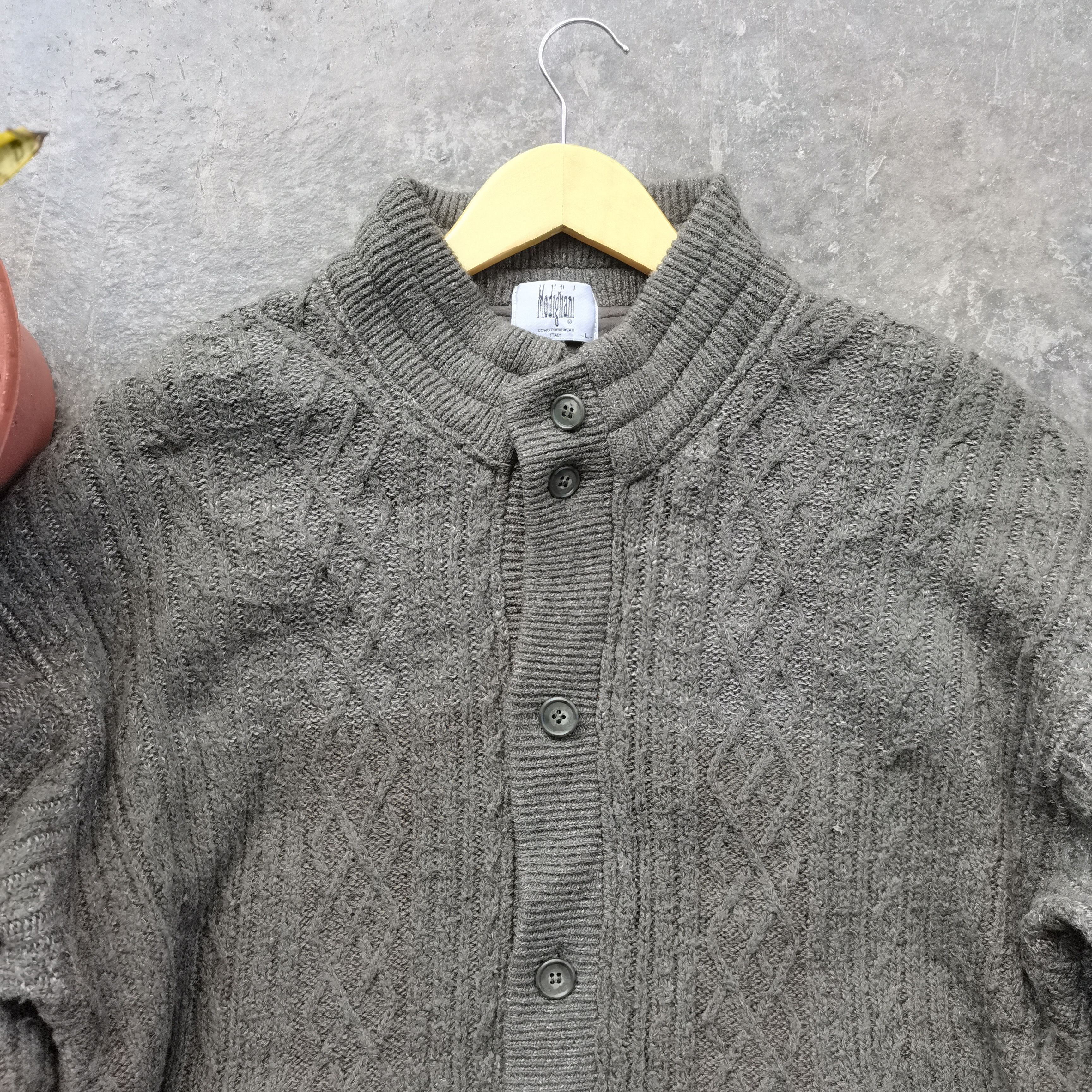 Vintage Vintage Modigiliani knit Quilted Inside Button Up Jacket Size US L / EU 52-54 / 3 - 3 Thumbnail