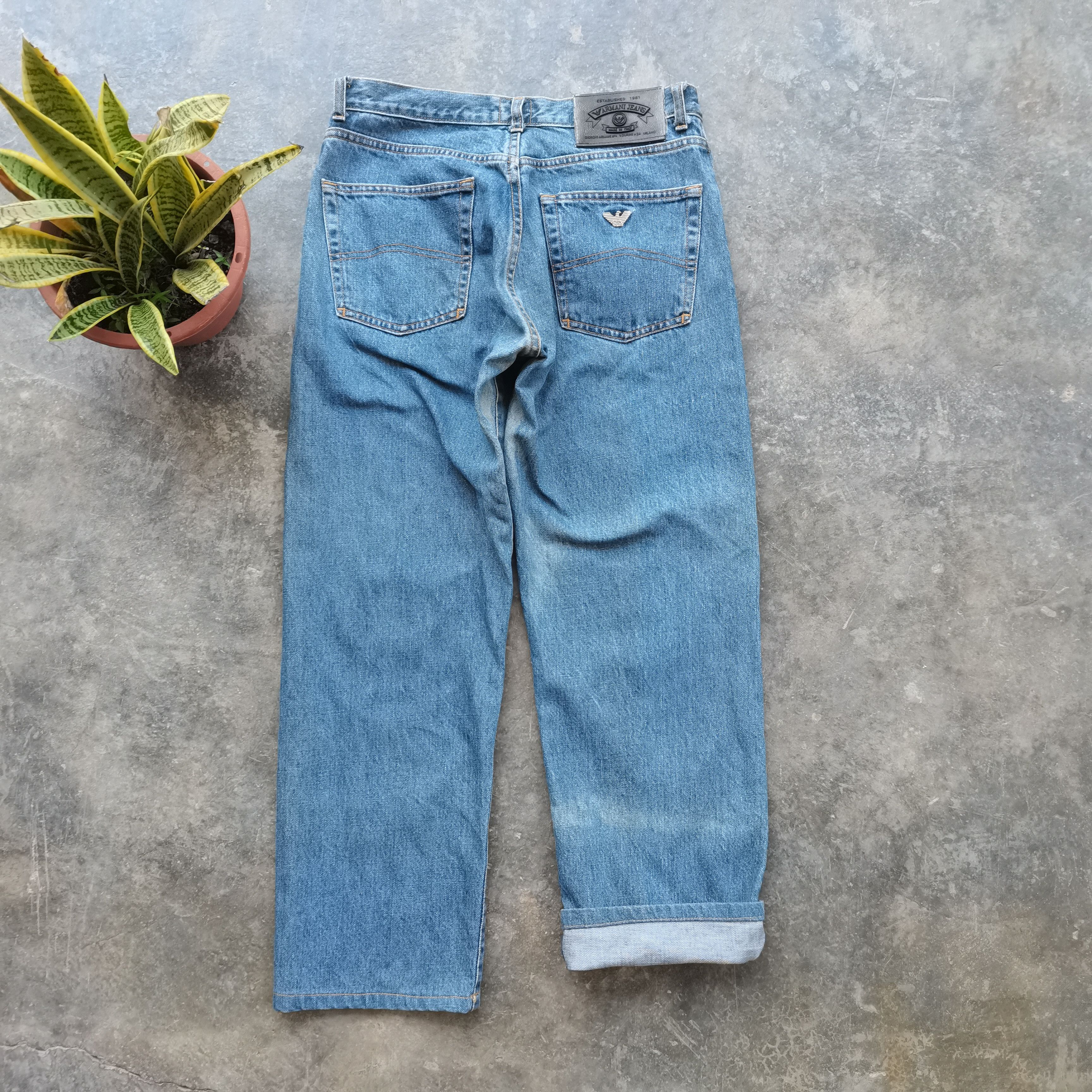 Armani Send Offer🔥Vintage ARMANI JEANS Denim Pants Made In ITALY Size US 31 - 3 Thumbnail