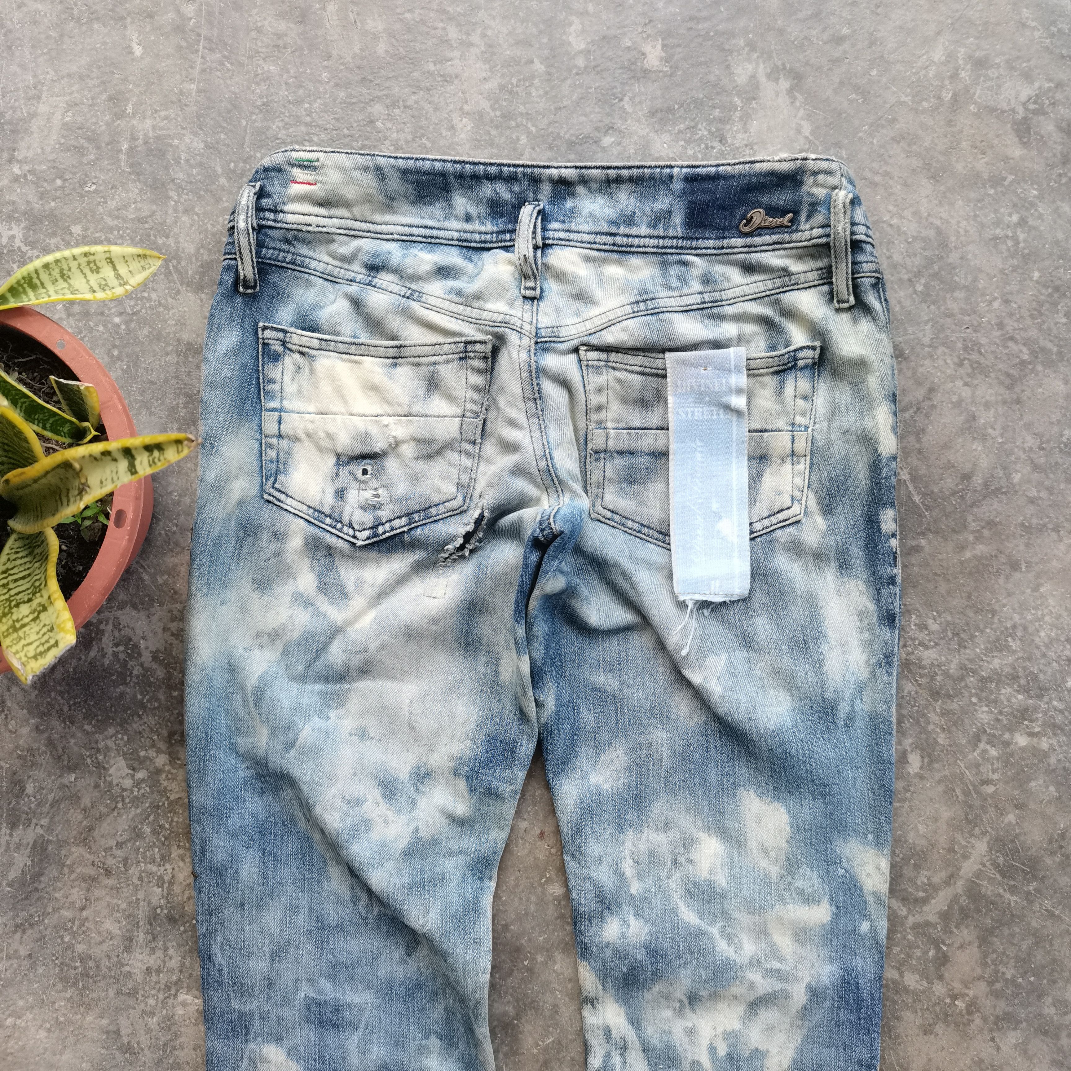 Diesel × Vintage Vintage🔥Diesel Trashed Acid Wash Denim Pants Made In ITALY Size 28" / US 6 / IT 42 - 5 Thumbnail