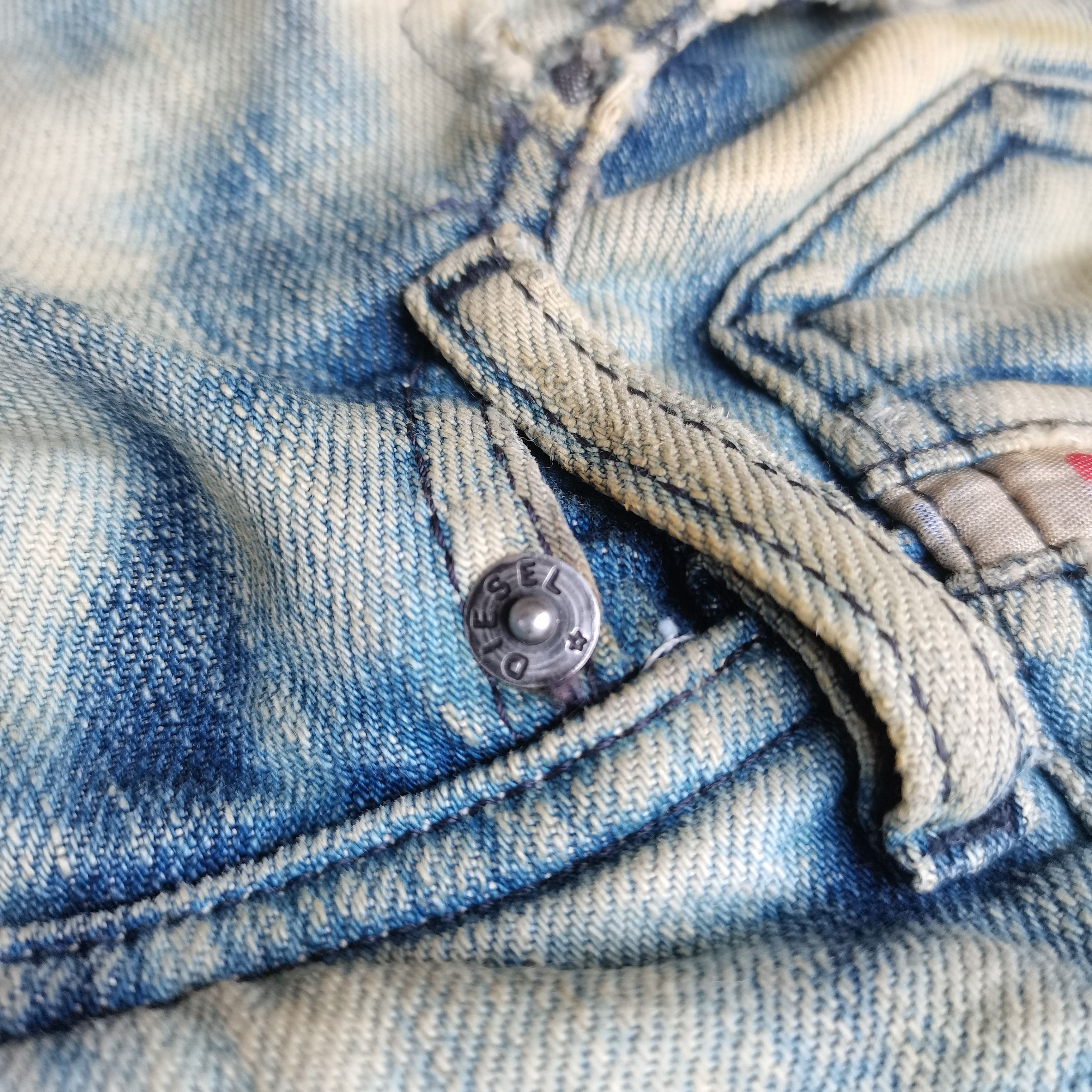 Diesel × Vintage Vintage🔥Diesel Trashed Acid Wash Denim Pants Made In ITALY Size 28" / US 6 / IT 42 - 10 Thumbnail