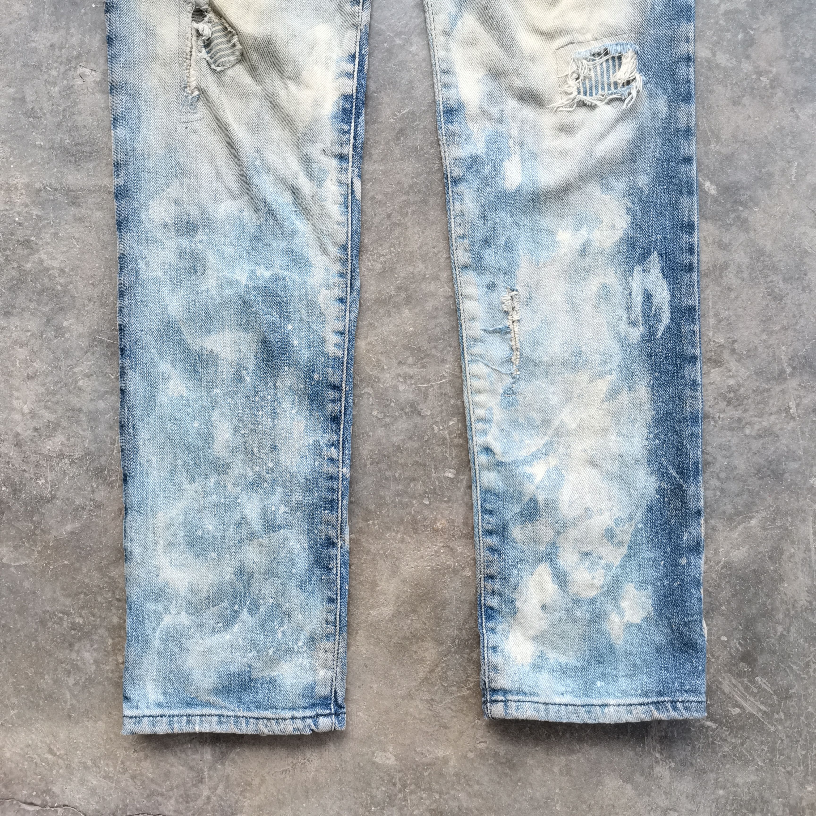 Diesel × Vintage Vintage🔥Diesel Trashed Acid Wash Denim Pants Made In ITALY Size 28" / US 6 / IT 42 - 3 Thumbnail