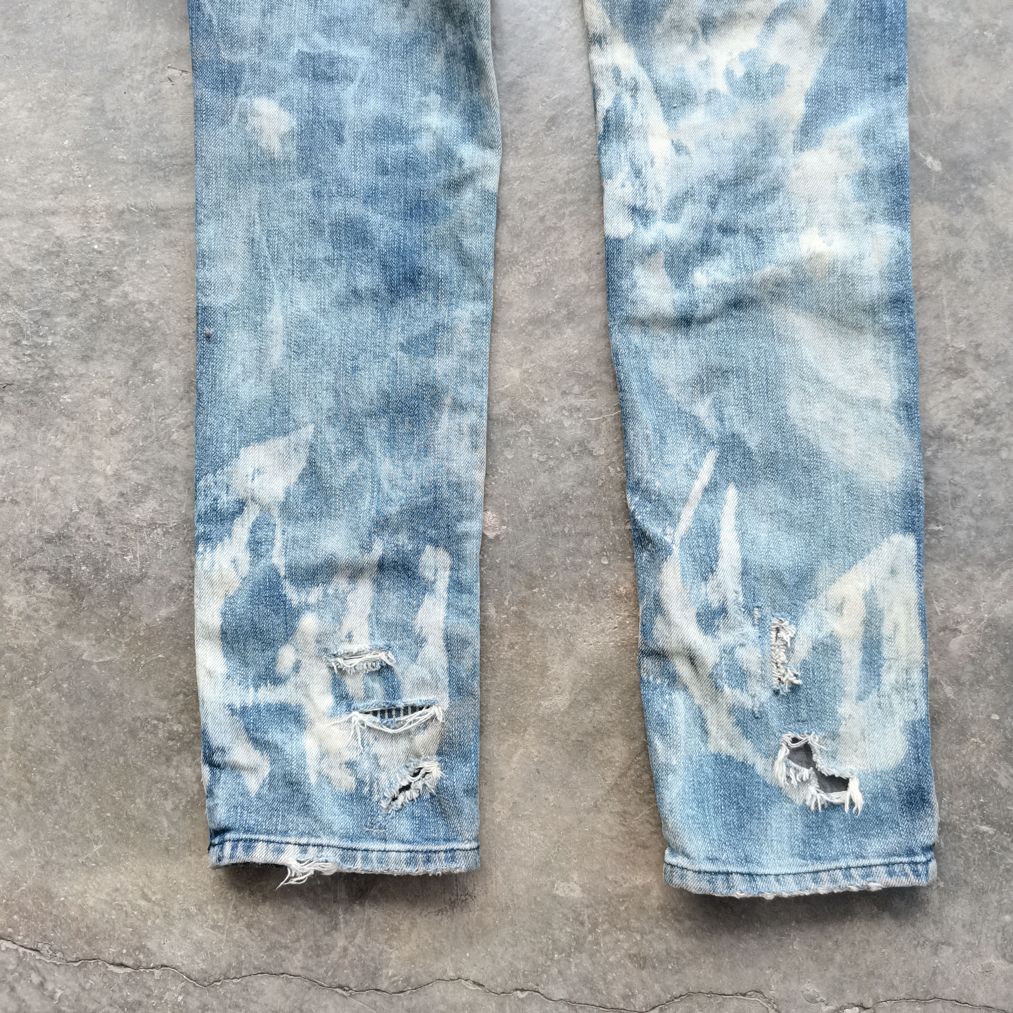 Diesel × Vintage Vintage🔥Diesel Trashed Acid Wash Denim Pants Made In ITALY Size 28" / US 6 / IT 42 - 6 Thumbnail