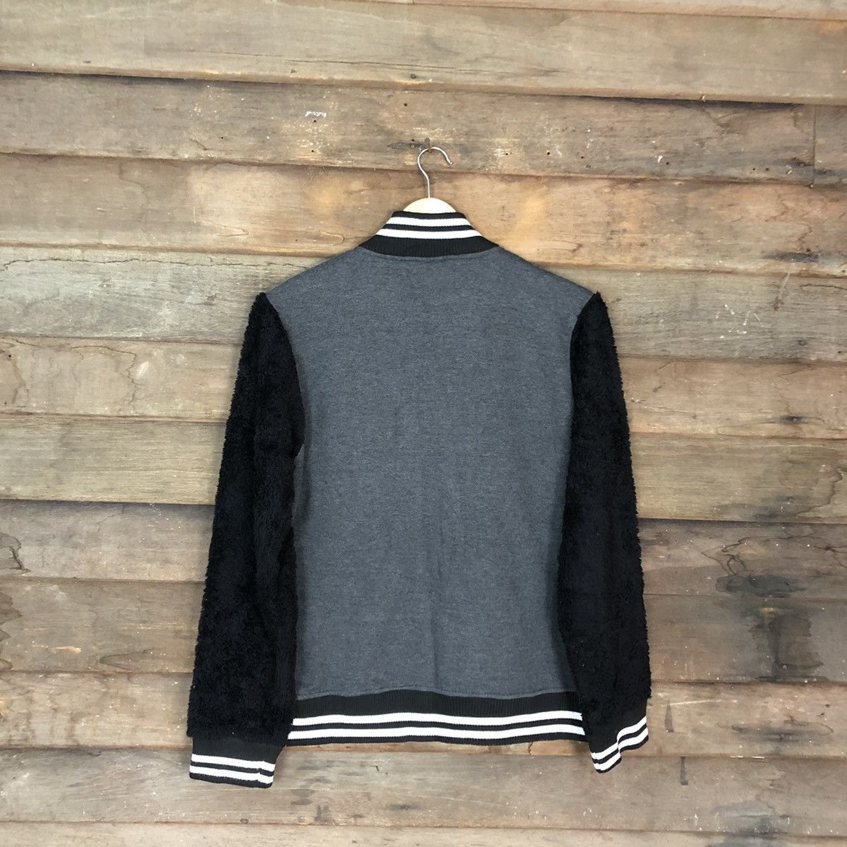Japanese Brand The Branded Stack Grey Varsity Jacket #5596 Size M / US 6-8 / IT 42-44 - 12 Thumbnail