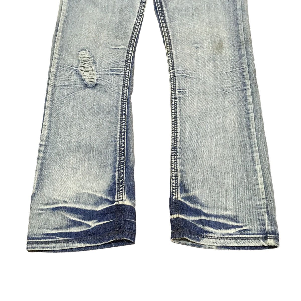 Designer × Vintage Rare Design Vintage Brand Black Distressed Jeans 2000s Size US 36 / EU 52 - 5 Thumbnail