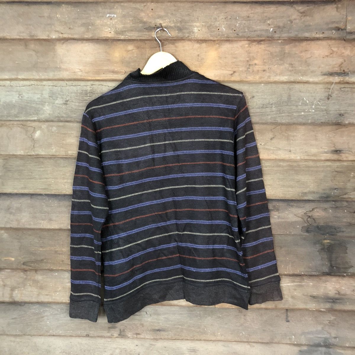 Japanese Brand × Solid and Striped Yumi Katsura Black Stripe Pocket Sweatshirt #5637 Size US M / EU 48-50 / 2 - 10 Thumbnail
