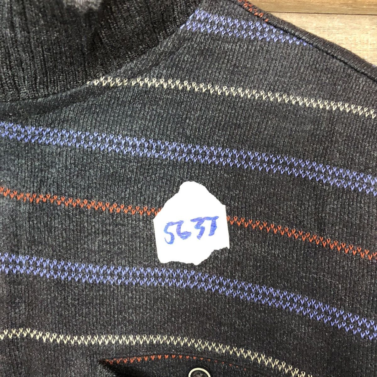 Japanese Brand × Solid and Striped Yumi Katsura Black Stripe Pocket Sweatshirt #5637 Size US M / EU 48-50 / 2 - 7 Thumbnail