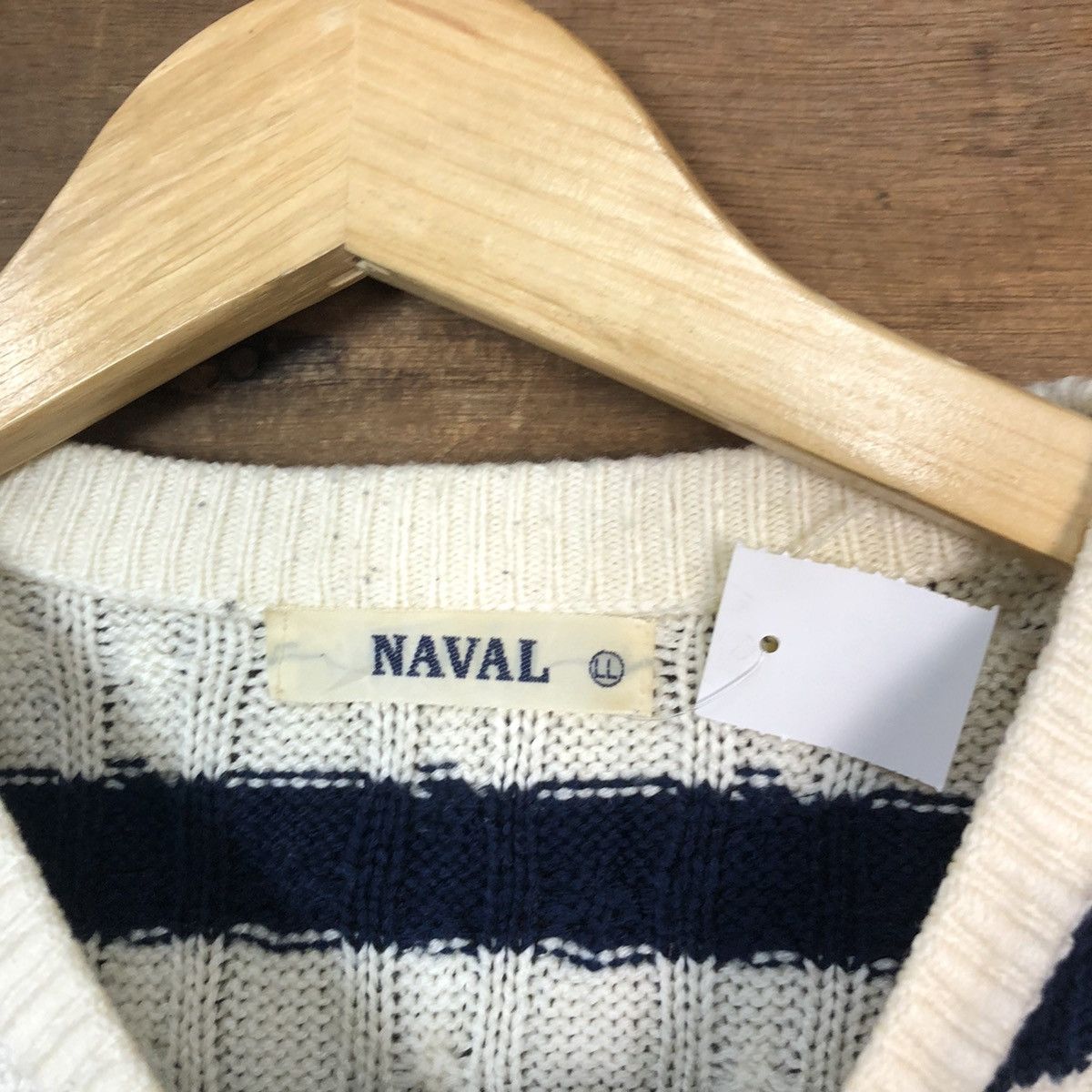 Homespun Knitwear × Japanese Brand × OVER THE STRiPES Naval White/Black Stripe Knitwear sweatshirt #5532 Size US L / EU 52-54 / 3 - 6 Thumbnail