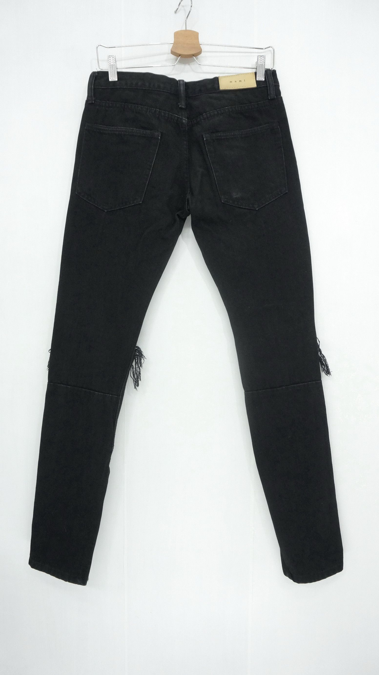 MNML 🔥 MNML Blown Knee Black Crash Denim Size US 29 - 7 Thumbnail