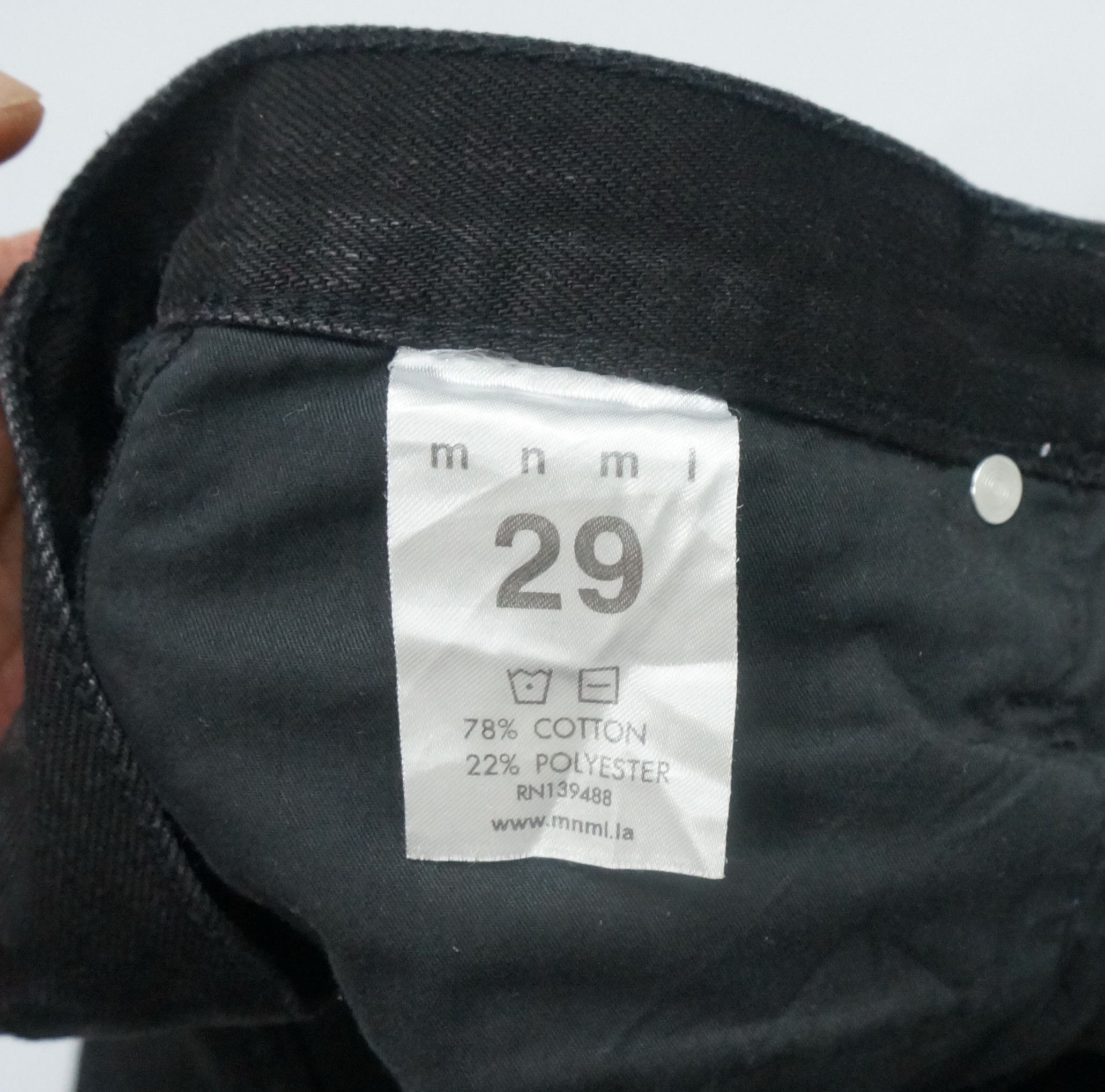 MNML 🔥 MNML Blown Knee Black Crash Denim Size US 29 - 10 Thumbnail