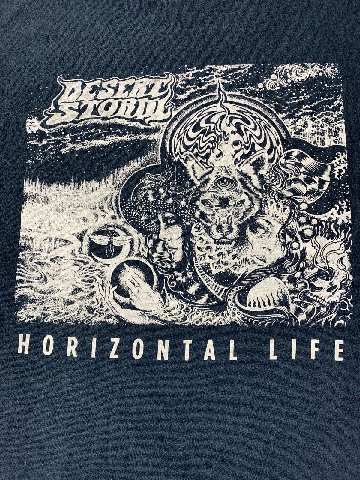Band Tees Desert Storm Horizontal Life Band Psychedelic Design Tee Size US XL / EU 56 / 4 - 4 Thumbnail