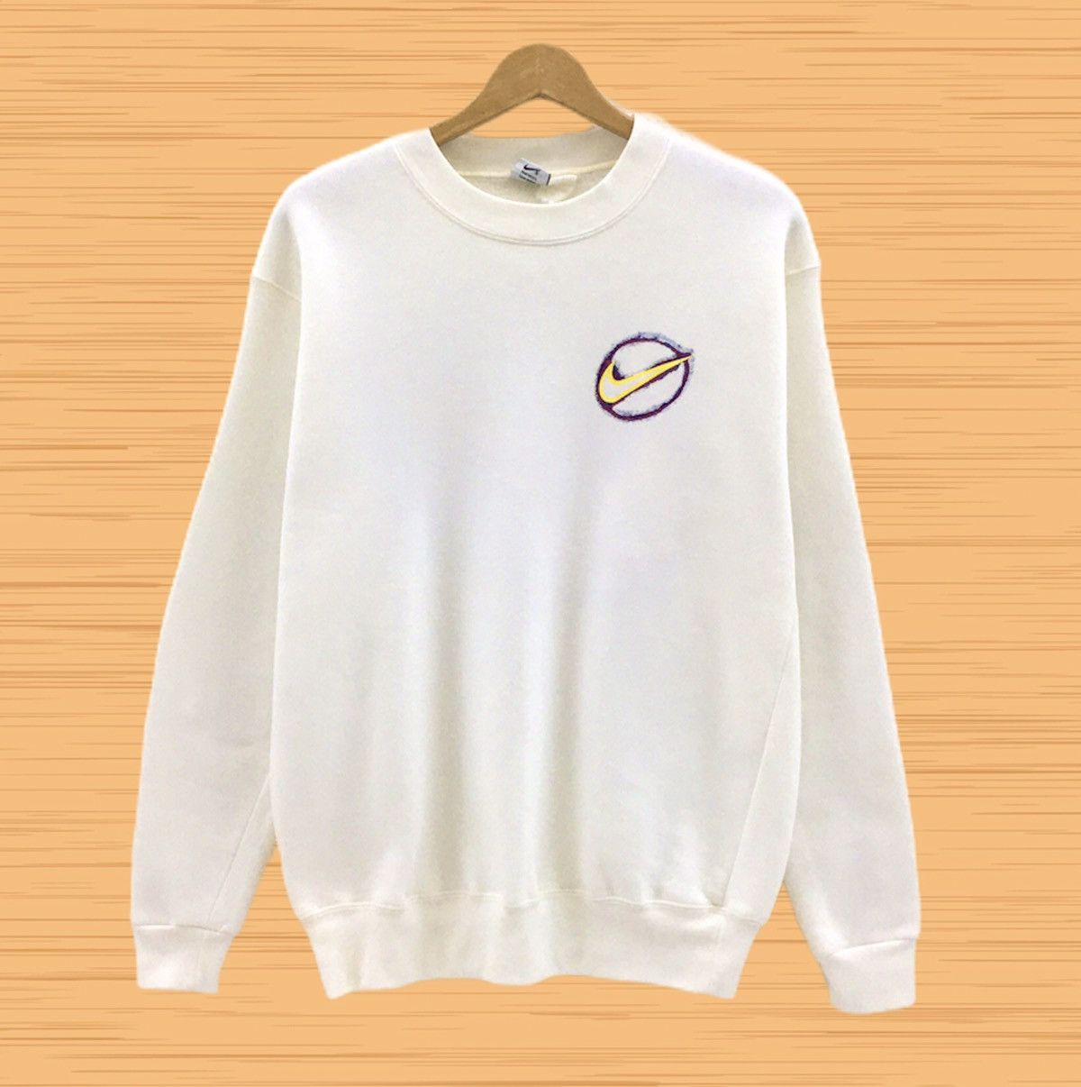 Nike Vintage 90s Nike Swoosh Crewneck Sweatshirt Big Logo Size US M / EU 48-50 / 2 - 2 Thumbnail