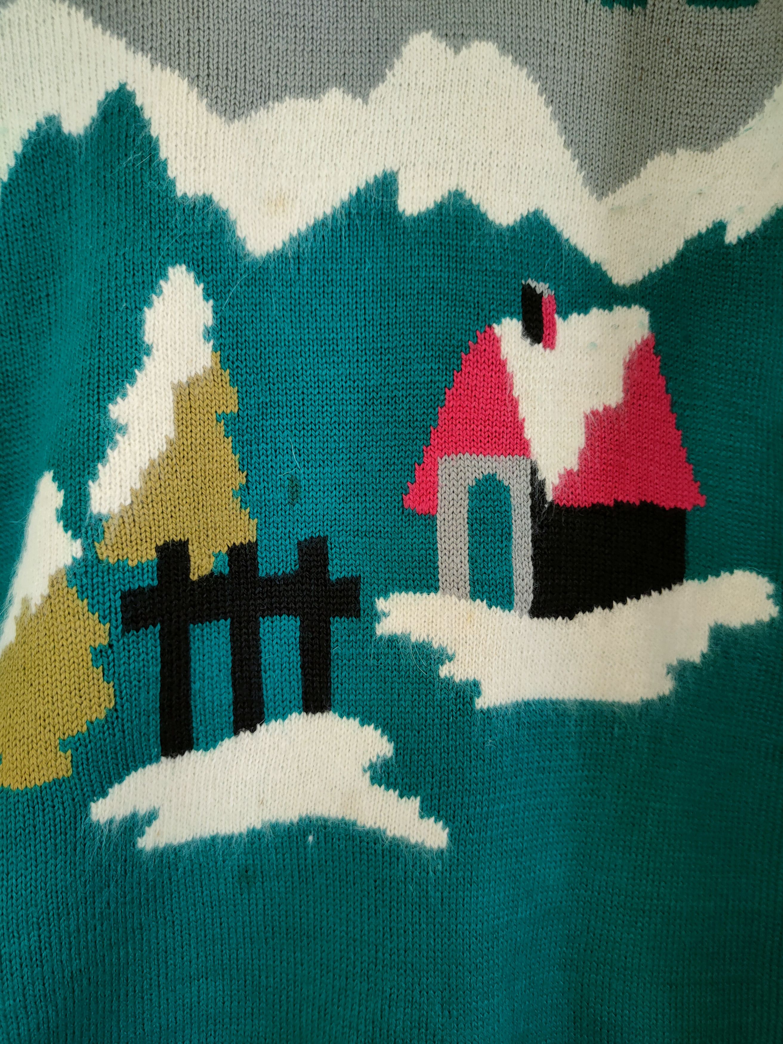 Aran Isles Knitwear × Japanese Brand Lianne art scenery winter aran isle knitwear #46-653 Size US S / EU 44-46 / 1 - 5 Thumbnail