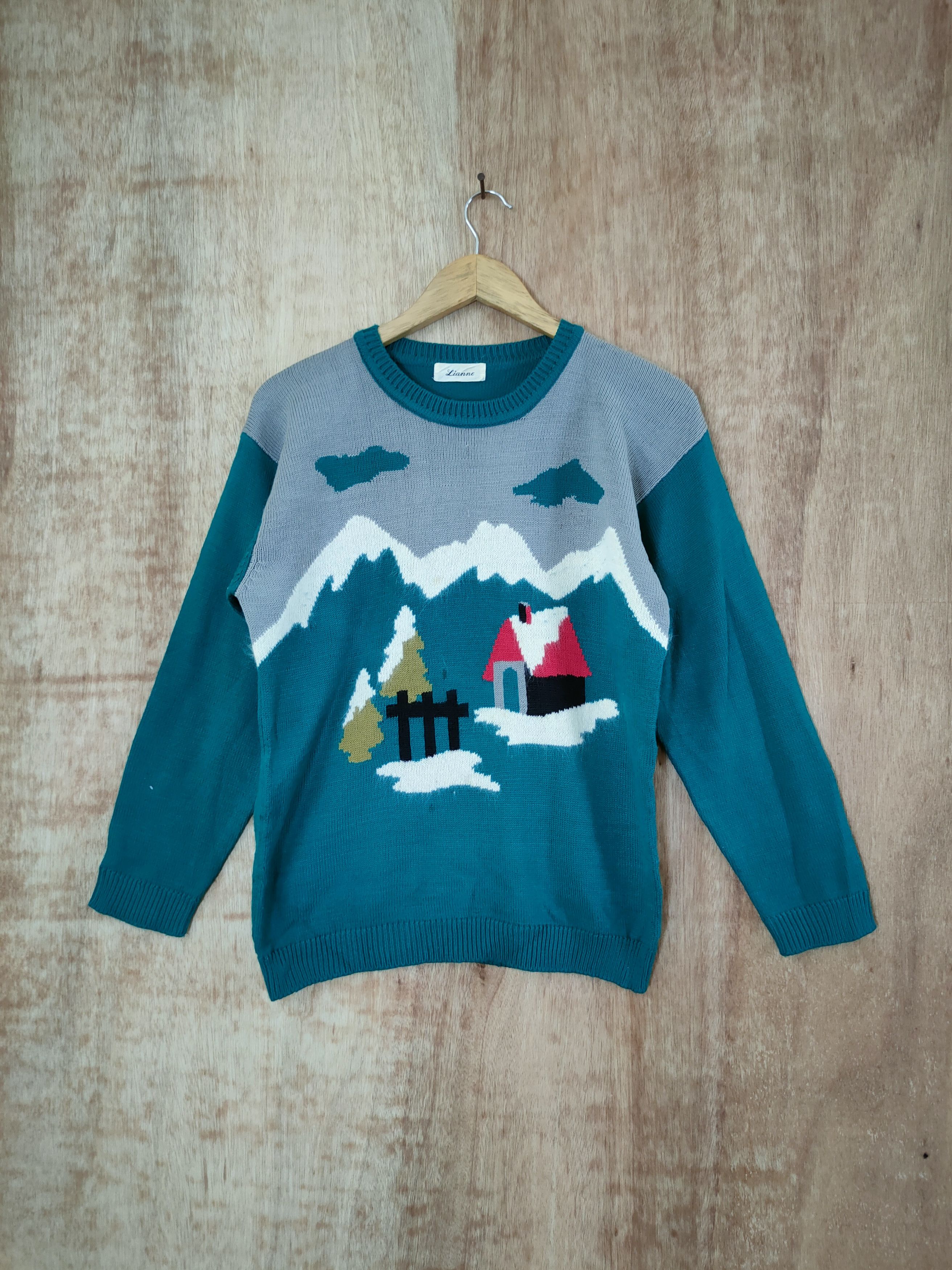 Aran Isles Knitwear × Japanese Brand Lianne art scenery winter aran isle knitwear #46-653 Size US S / EU 44-46 / 1 - 1 Thumbnail