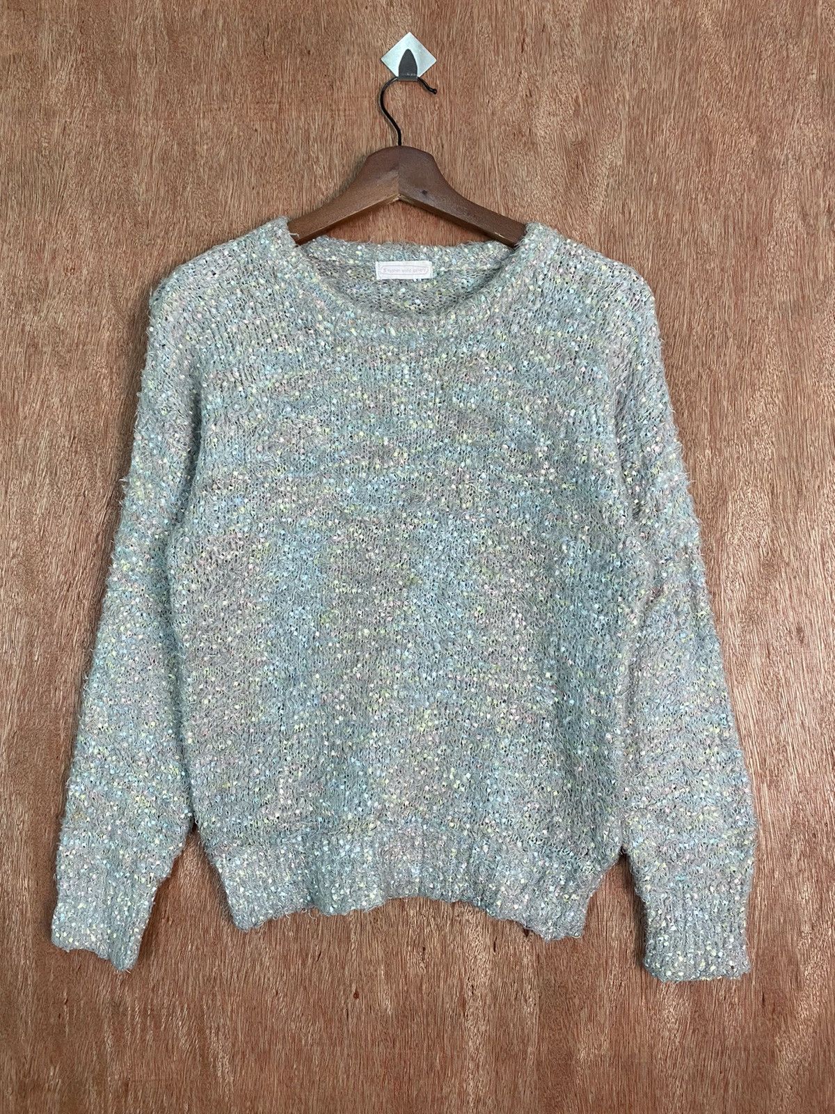 image of Homespun Knitwear Ehyphen World Gallery Shag Shaggy Fur Mohair Knitwear B641, Men's (Size Small)