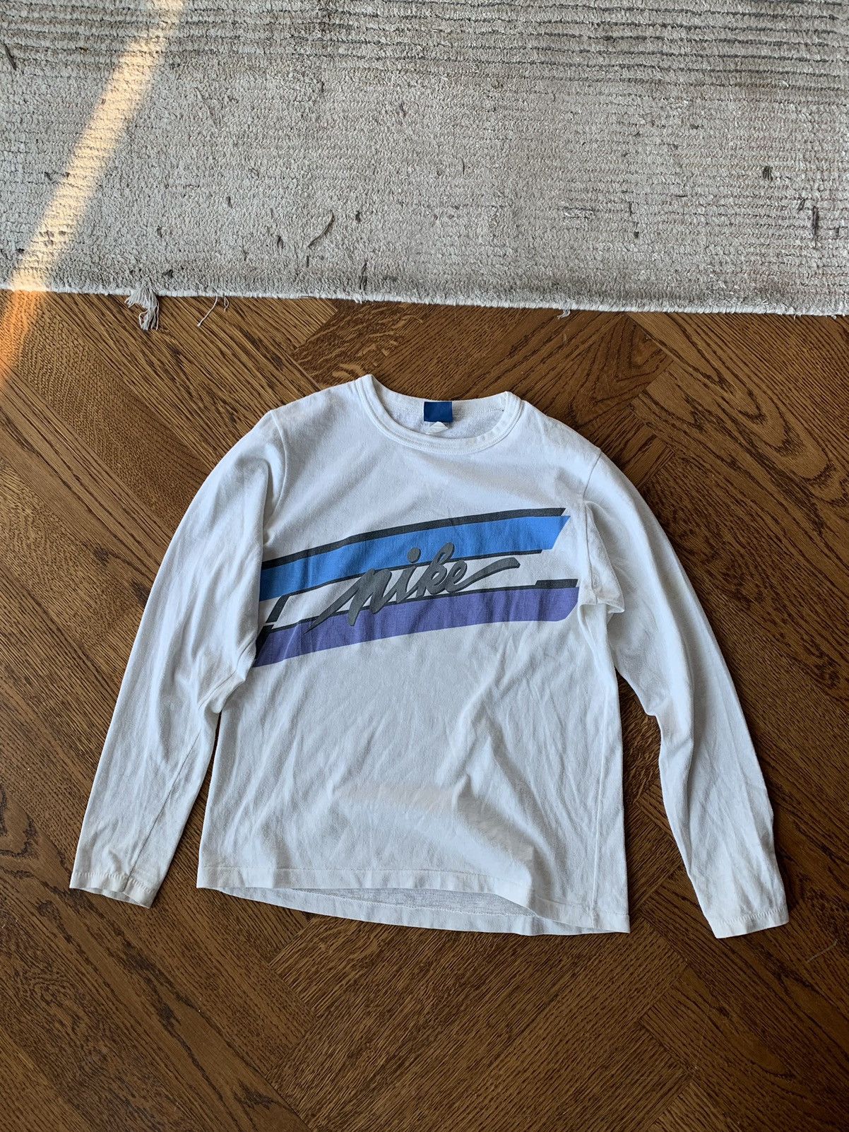 1980s Nike Blue Label Longsleeve Tee Vintage Nike LS Shirt