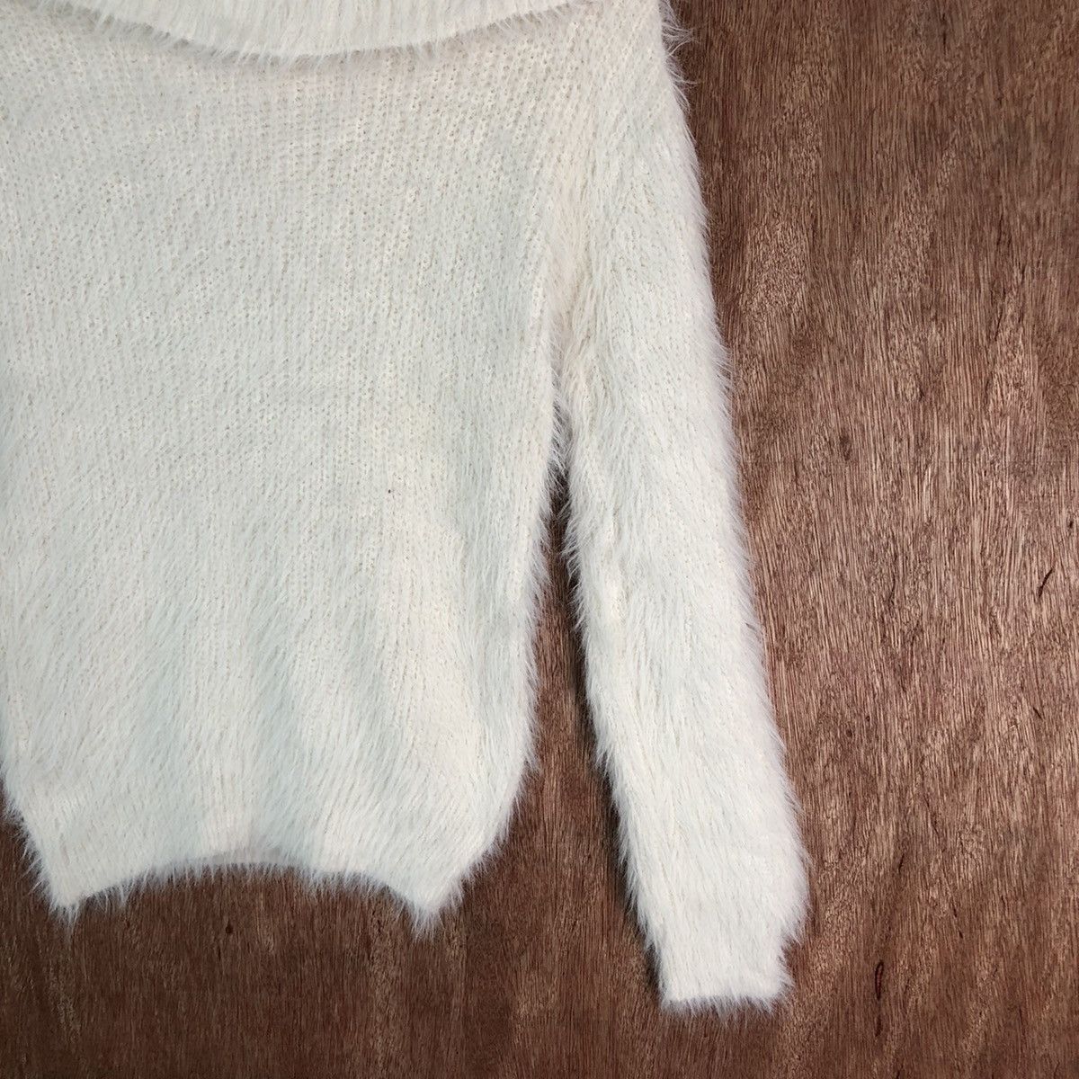 Japanese Brand Majestic Legon white Shag Shaggy Fur Mohair Knitwear #6509 Size M / US 6-8 / IT 42-44 - 11 Thumbnail