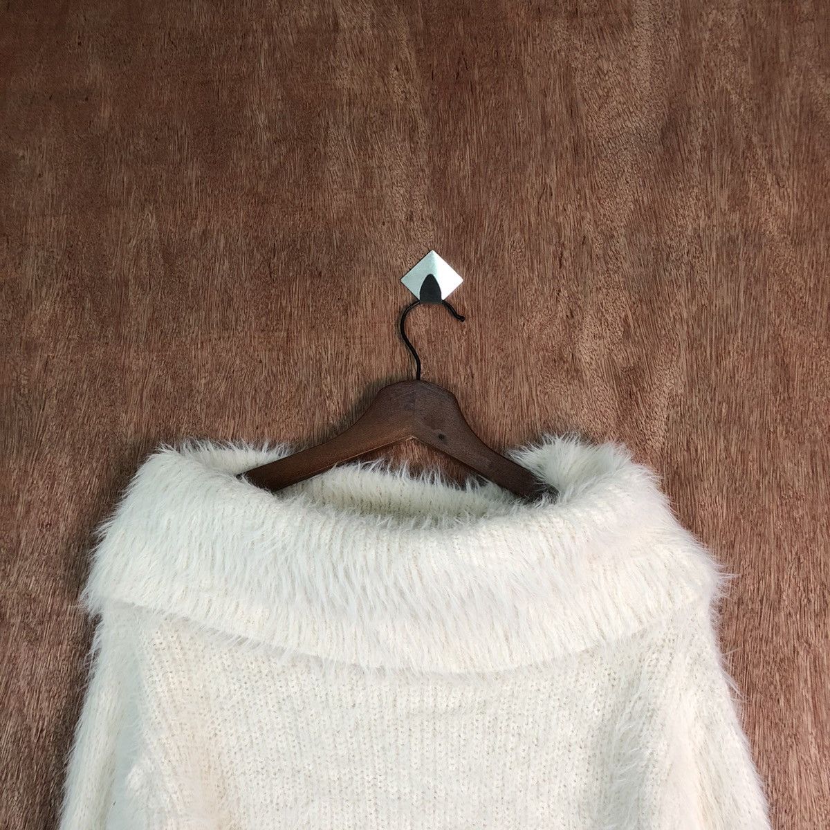 Japanese Brand Majestic Legon white Shag Shaggy Fur Mohair Knitwear #6509 Size M / US 6-8 / IT 42-44 - 6 Thumbnail