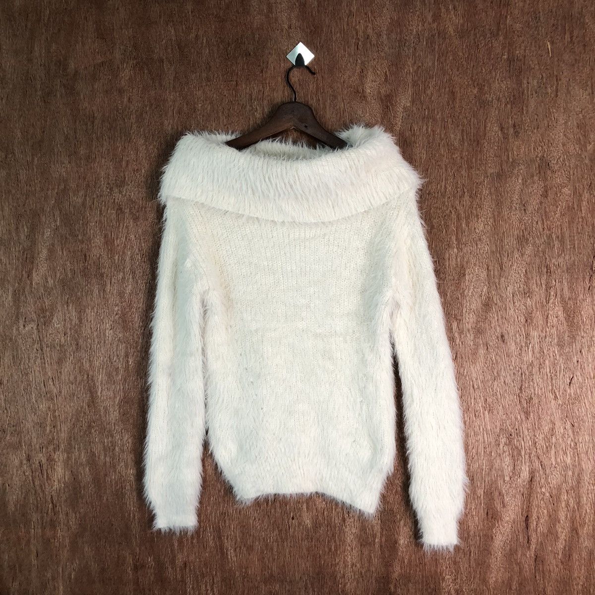 Japanese Brand Majestic Legon white Shag Shaggy Fur Mohair Knitwear #6509 Size M / US 6-8 / IT 42-44 - 1 Thumbnail