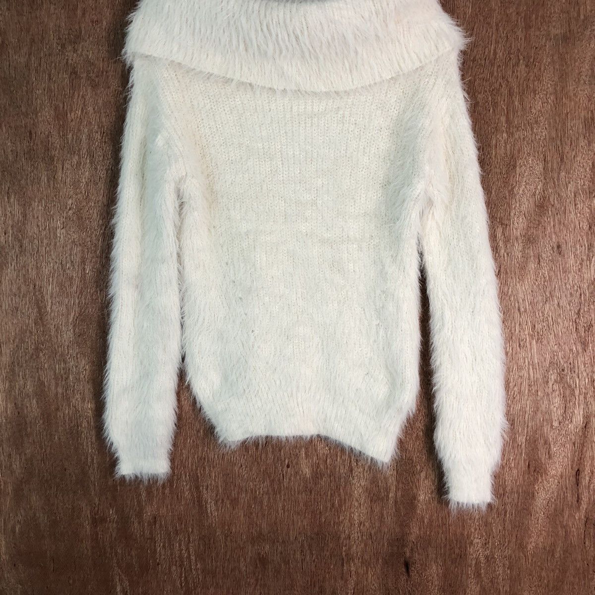 Japanese Brand Majestic Legon white Shag Shaggy Fur Mohair Knitwear #6509 Size M / US 6-8 / IT 42-44 - 3 Thumbnail