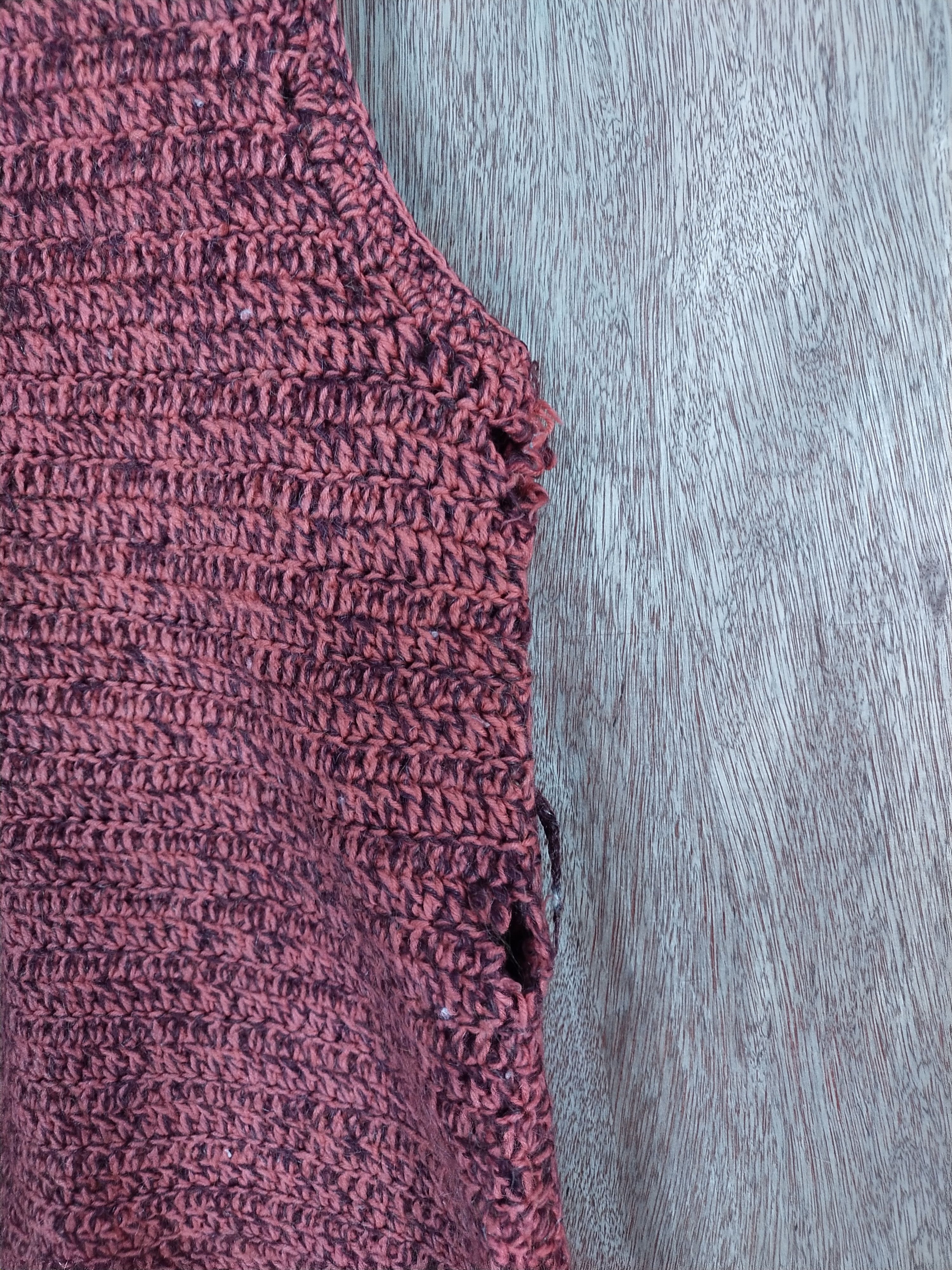 Vintage Japan vest sleeveless crochet mesh net Red Knitwear #S193 Size US S / EU 44-46 / 1 - 4 Thumbnail