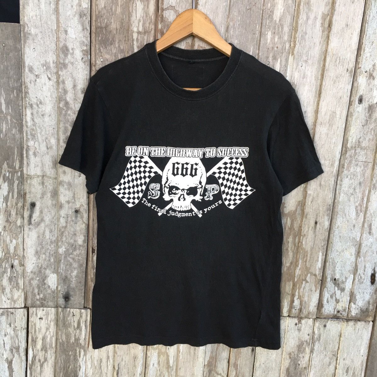 image of Seditionaries x Skulls Faded Sex Pot Revenge By The Roadside Skull Tee in Black, Men's (Size Medium