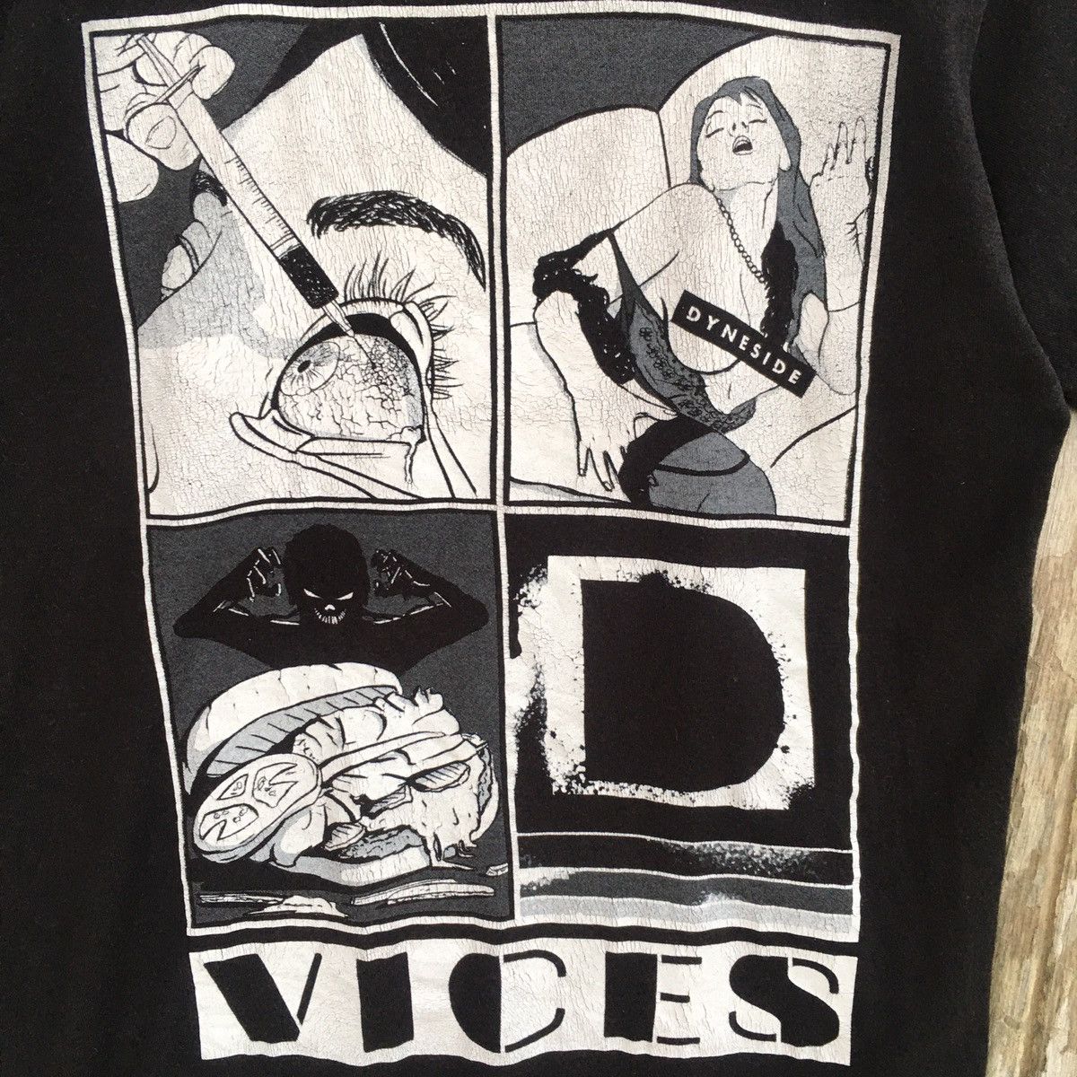 Band Tees Thrashed Faded Dyne Side Post Hardcore Band ERD GRUNGE TEE Size US S / EU 44-46 / 1 - 3 Thumbnail