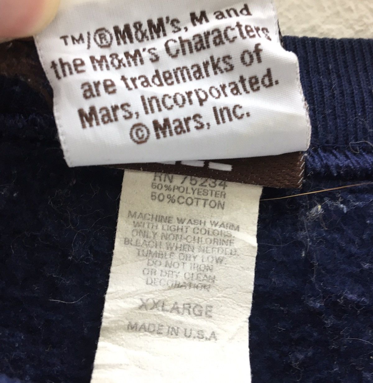 Chocolate Vintage M&M Chocolate Sweatshirt Embroidered Big Logo Size US XXL / EU 58 / 5 - 9 Thumbnail