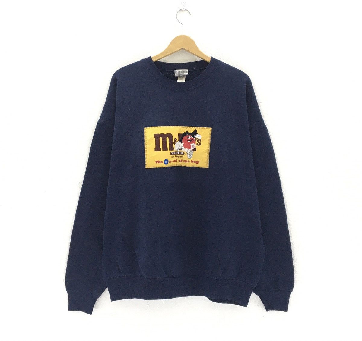 Chocolate Vintage M&M Chocolate Sweatshirt Embroidered Big Logo Size US XXL / EU 58 / 5 - 1 Thumbnail
