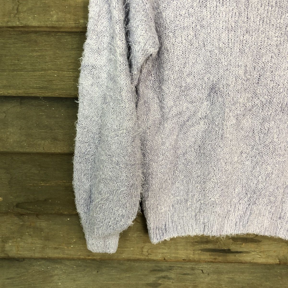 Homespun Knitwear × Japanese Brand × Vintage Gu Purple Shag Shaggy Fur Mohair Knitwear #6997 Size S / US 4 / IT 40 - 4 Thumbnail
