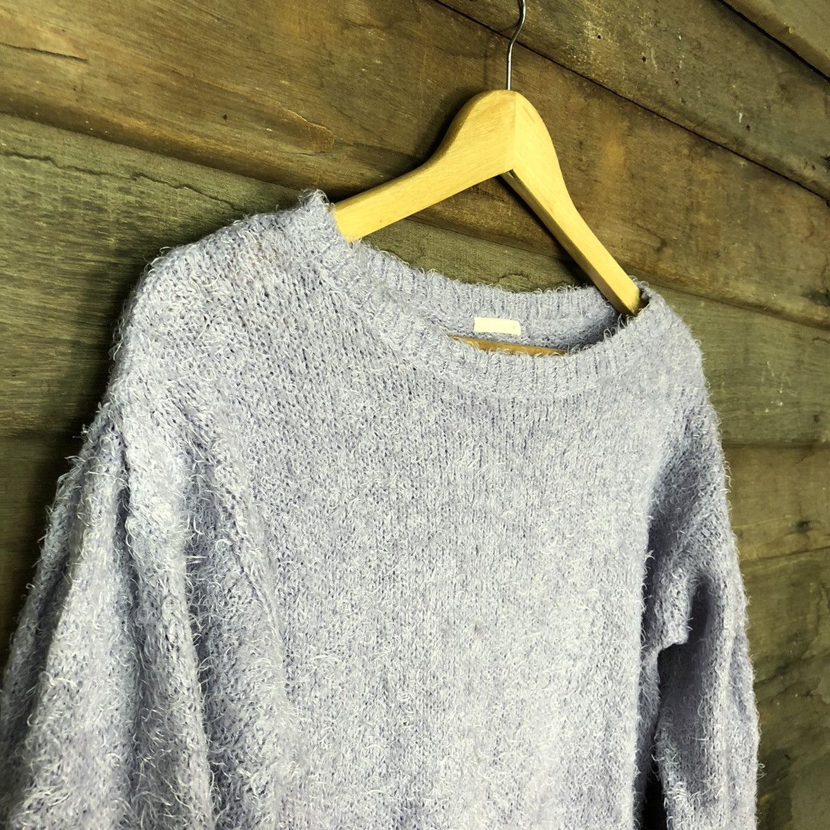Homespun Knitwear × Japanese Brand × Vintage Gu Purple Shag Shaggy Fur Mohair Knitwear #6997 Size S / US 4 / IT 40 - 6 Thumbnail