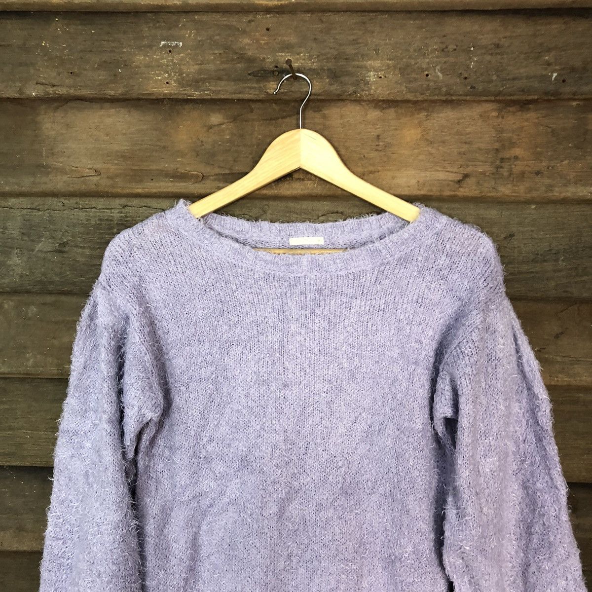 Homespun Knitwear × Japanese Brand × Vintage Gu Purple Shag Shaggy Fur Mohair Knitwear #6997 Size S / US 4 / IT 40 - 2 Thumbnail