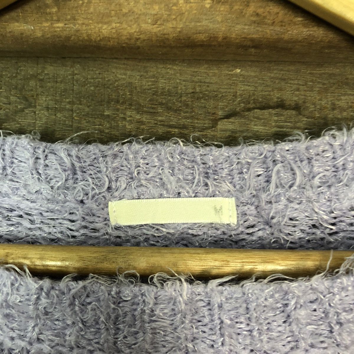 Homespun Knitwear × Japanese Brand × Vintage Gu Purple Shag Shaggy Fur Mohair Knitwear #6997 Size S / US 4 / IT 40 - 7 Thumbnail