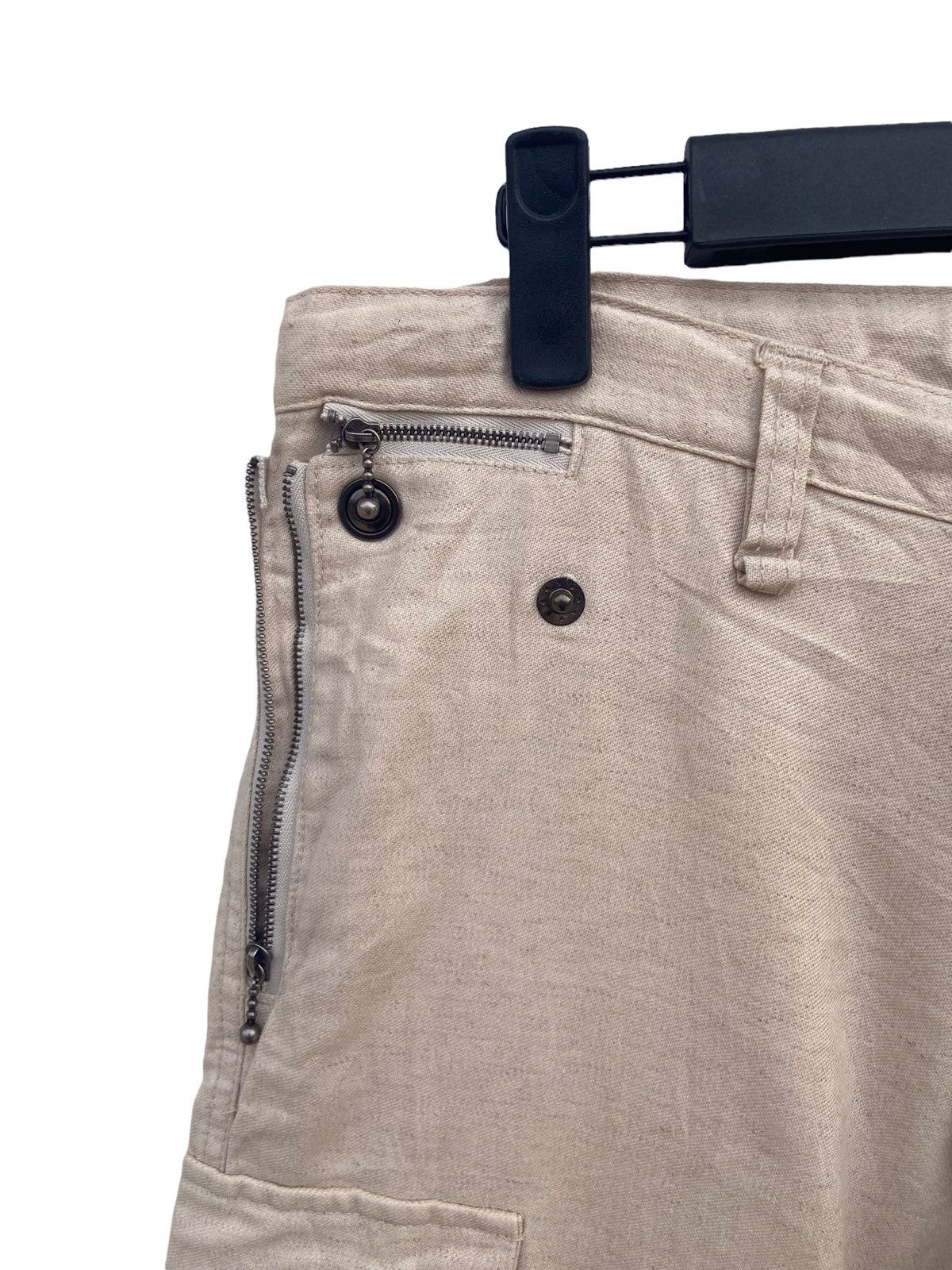 Designer JUNMEN DRAWSTRING LINENBLEND KARGO PANT Size US 34 / EU 50 - 4 Thumbnail