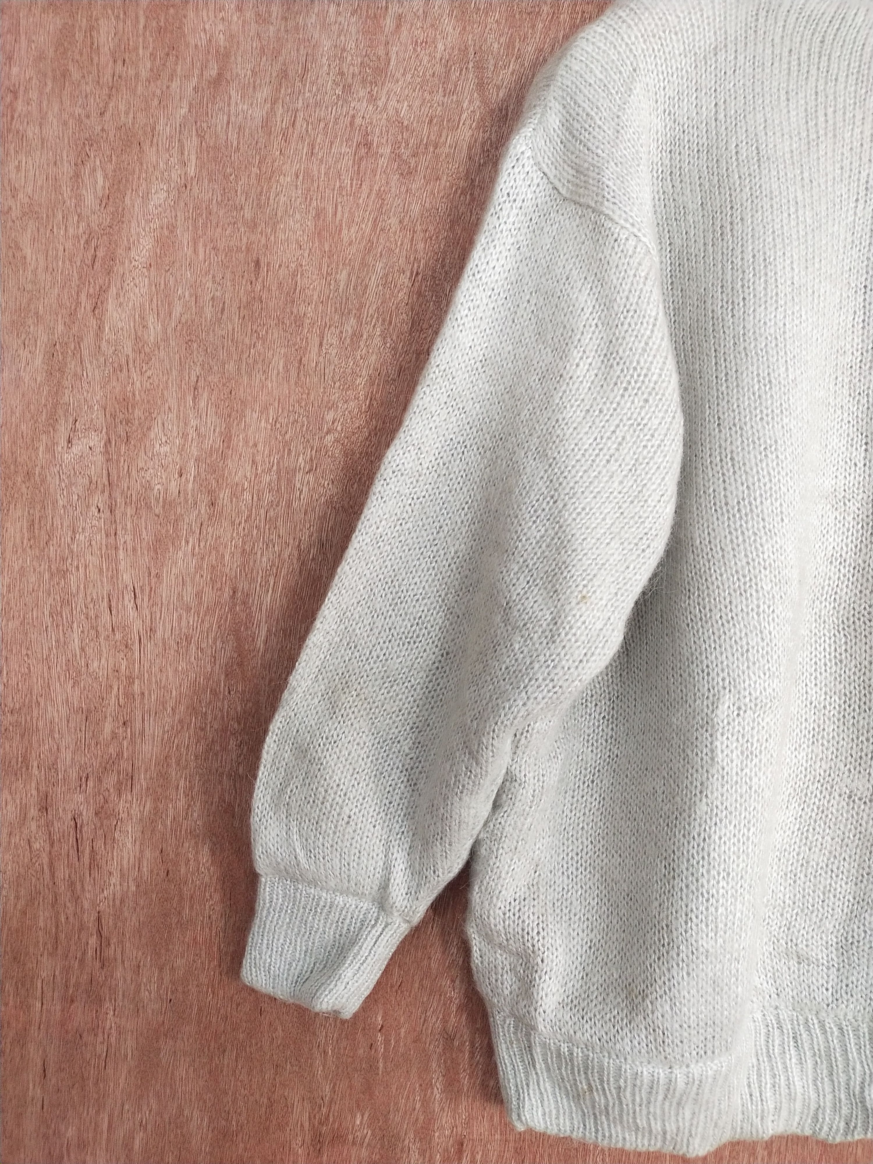 Vintage Mitsupul japan gray cardigan cable knitwear #S063 Size US XL / EU 56 / 4 - 12 Thumbnail