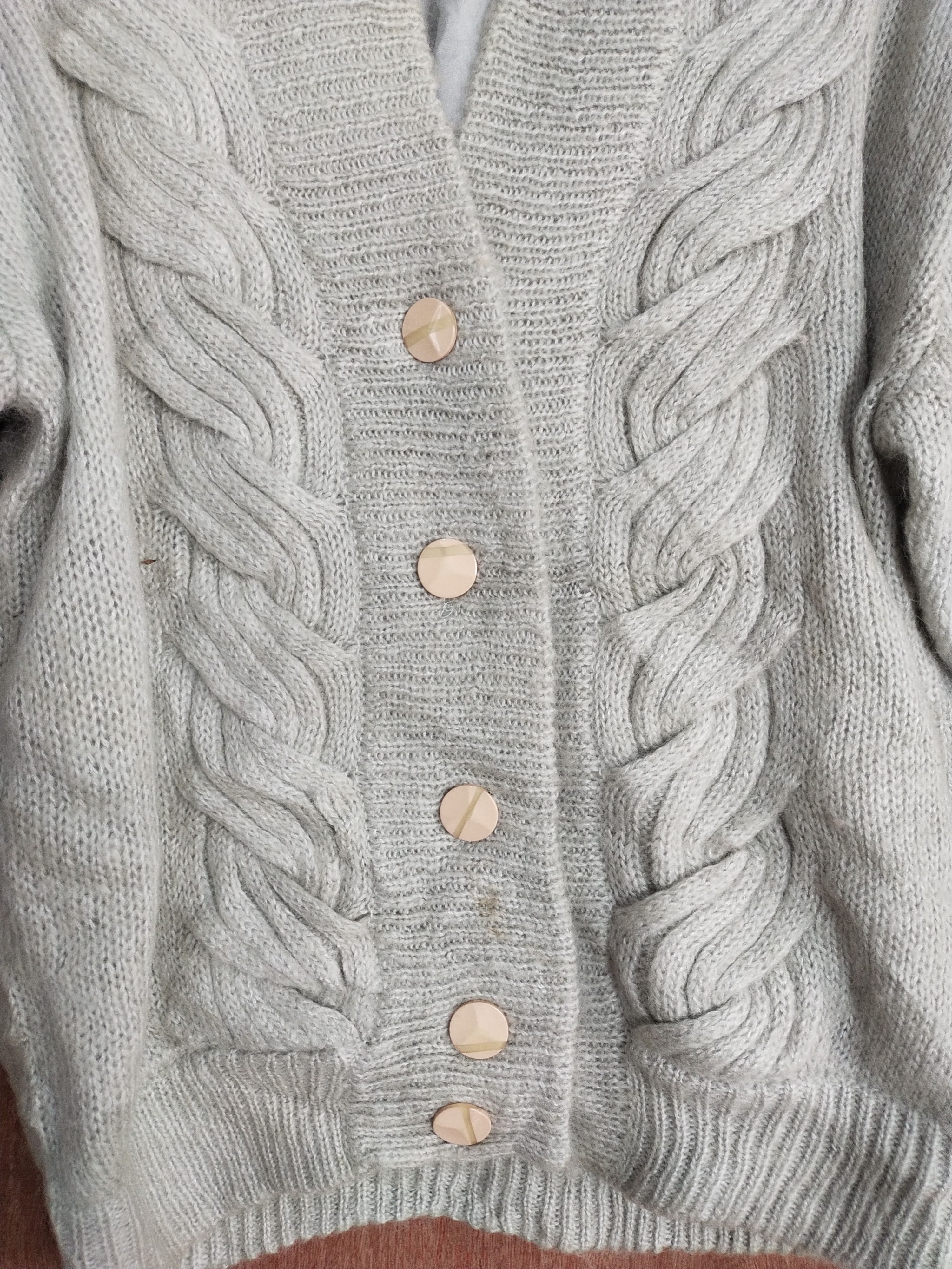 Vintage Mitsupul japan gray cardigan cable knitwear #S063 Size US XL / EU 56 / 4 - 3 Thumbnail