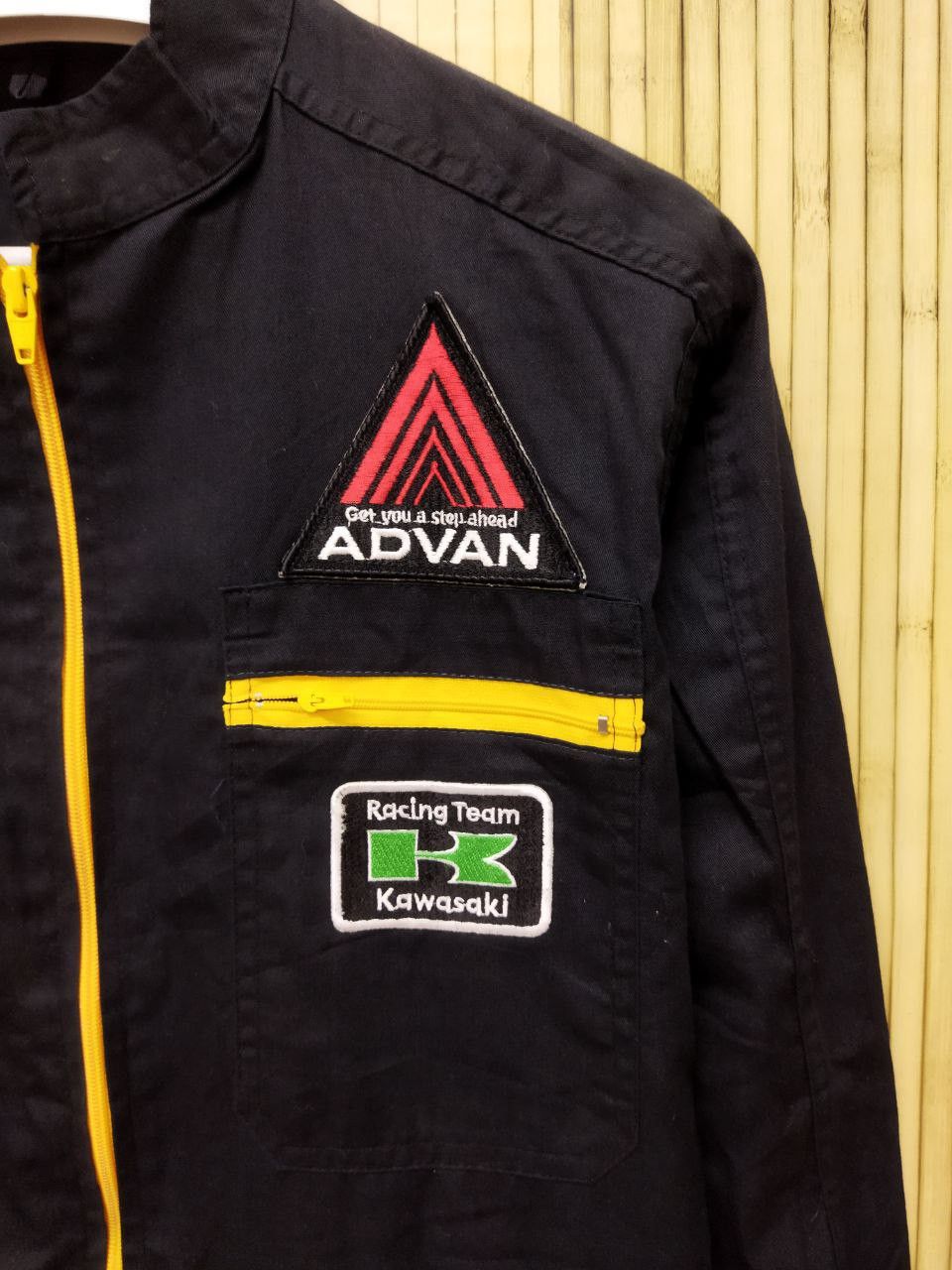 Japanese Brand Vintage Bell Helmets Kawasaki Racing Team Coveralls Size US 34 / EU 50 - 7 Thumbnail