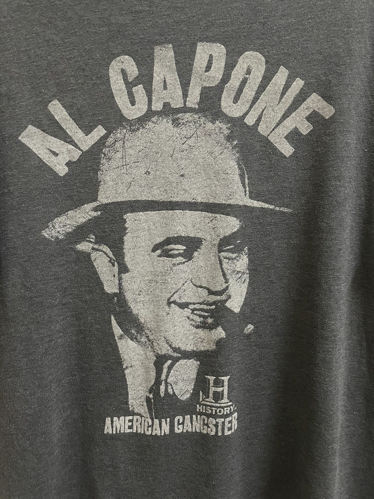 image of Al Capone American Gangster Tee in Grey, Men's (Size XL)