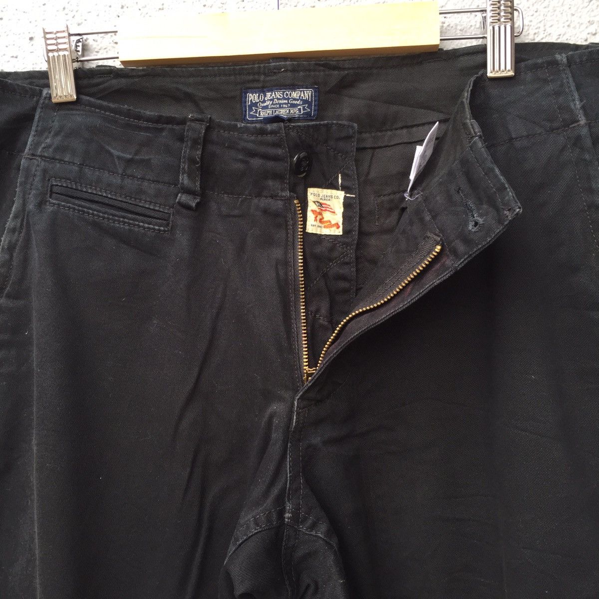 Polo Ralph Lauren Polo Ralph Lauren Trousers Black Jeans Size US 33 - 6 Thumbnail