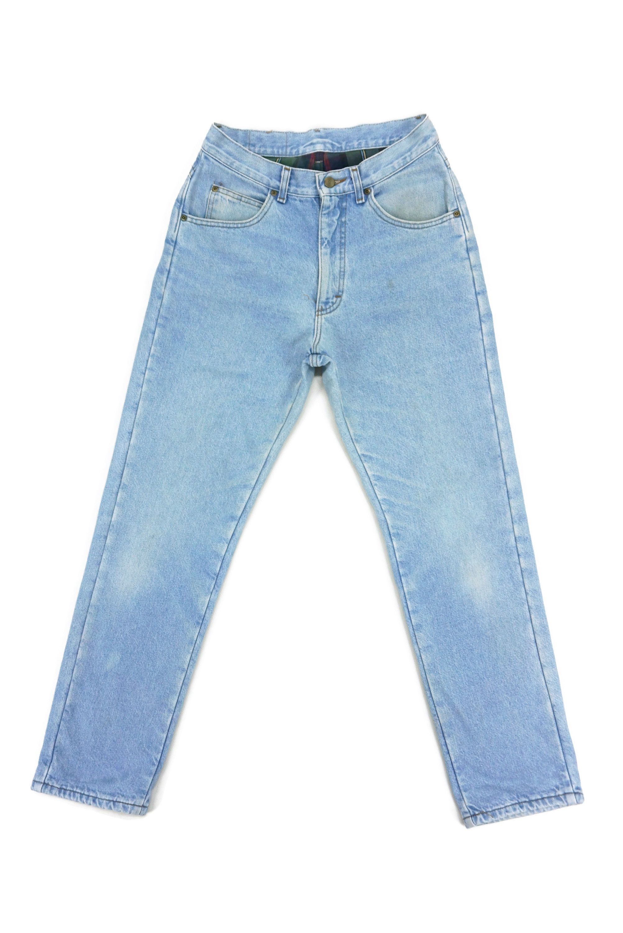 image of L L Bean x Made In USA Insulated Jeans Tartan Lining Denim Outdoor Pants Usa Made in Blue (Size 29)