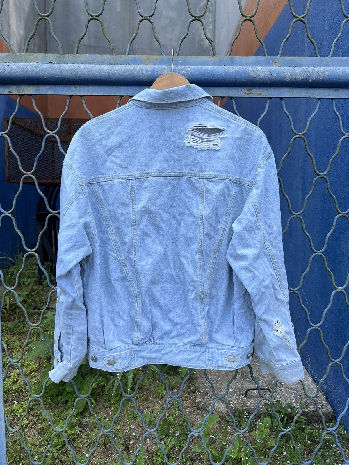 Japanese Brand × Vintage Vintage Browny Distressed Denim Jaket Size US L / EU 52-54 / 3 - 3 Thumbnail